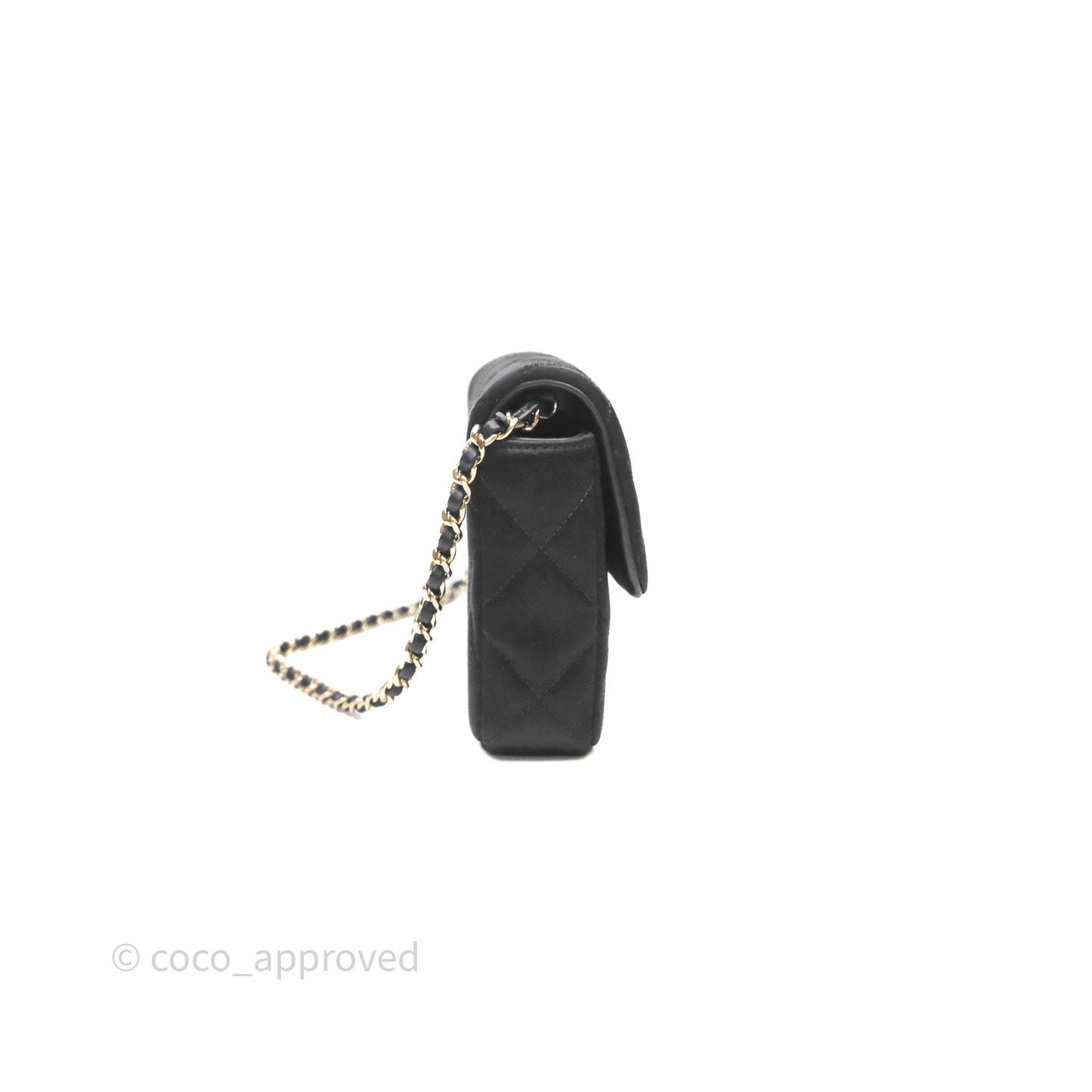Chanel Pearl CC Clutch with Chain Black Velvet Gold Hardware