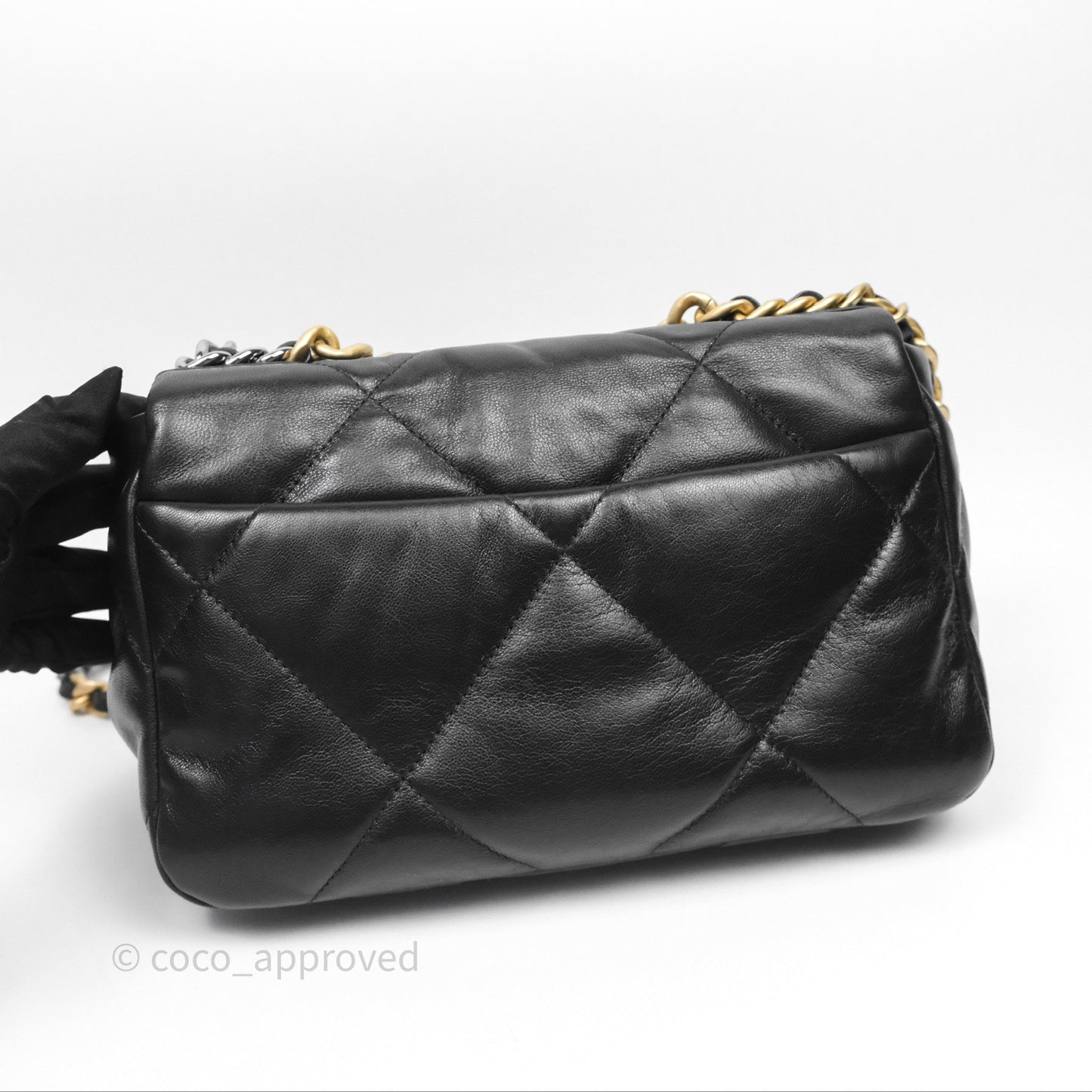 Chanel 19 Small Black Goatskin Mixed Hardware