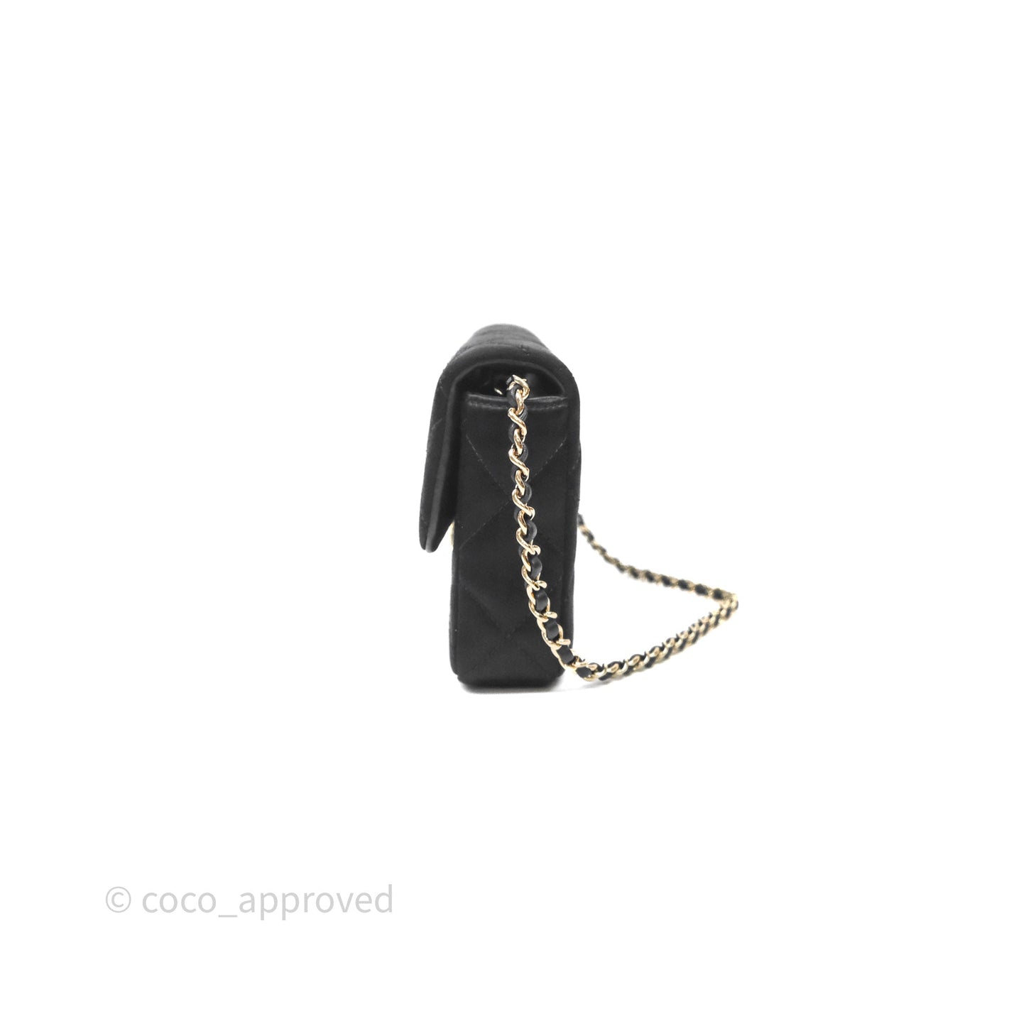 Chanel Pearl CC Clutch with Chain Black Velvet Gold Hardware