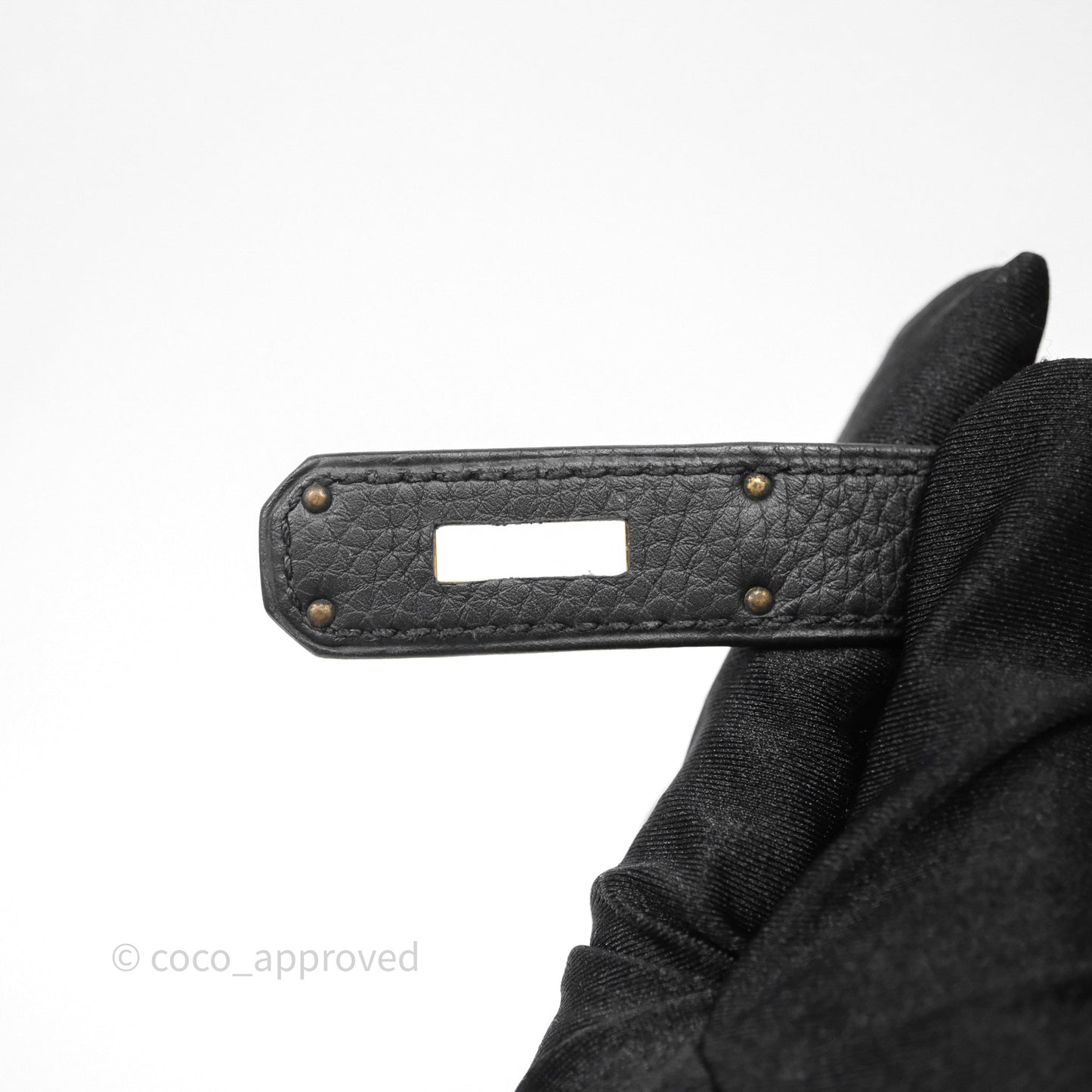 Hermès Retourne Kelly 28 Black Noir 89 Togo Gold Hardware