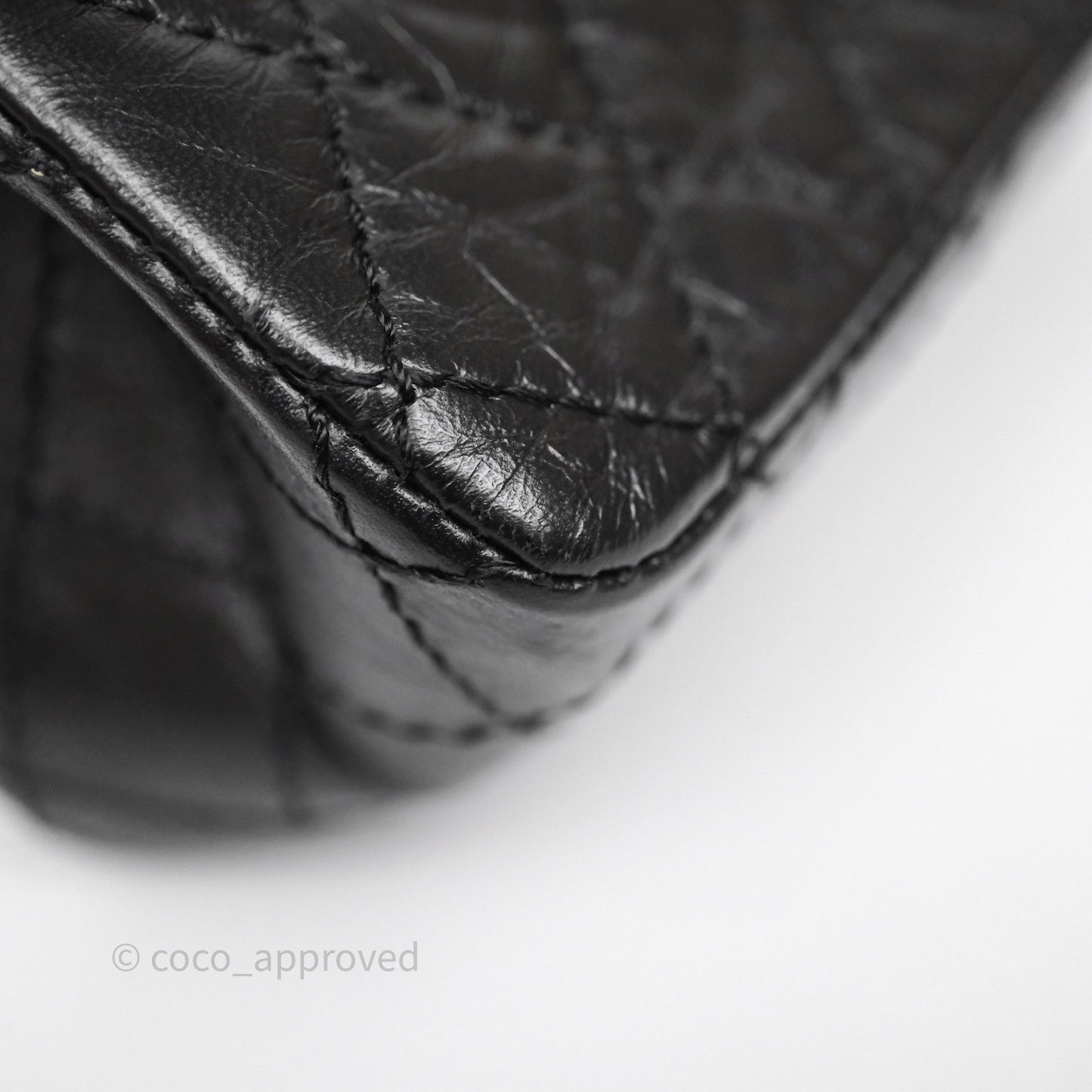 Chanel Mini Reissue 224 Quilted Black Aged Calfskin Aged Gold Hardware