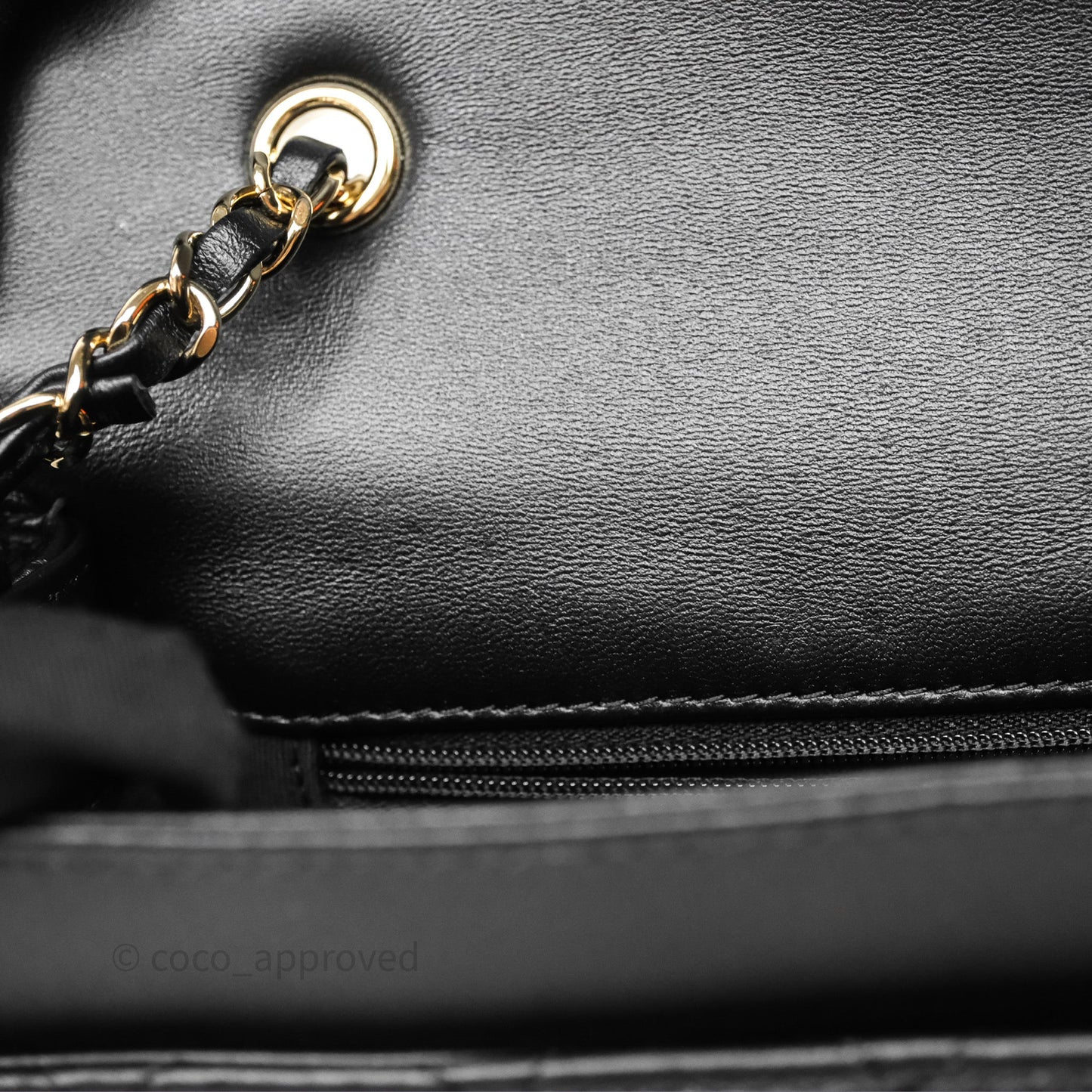 Chanel Mini Flap Bag Black Lambskin/Patent Gold Hardware