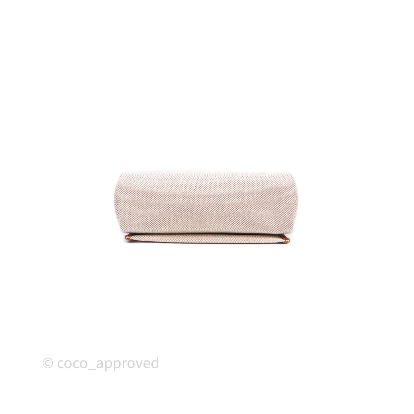 Hermes Mini Herbag 20 Ecru Beige/ Fauve 34 Gold Hardware