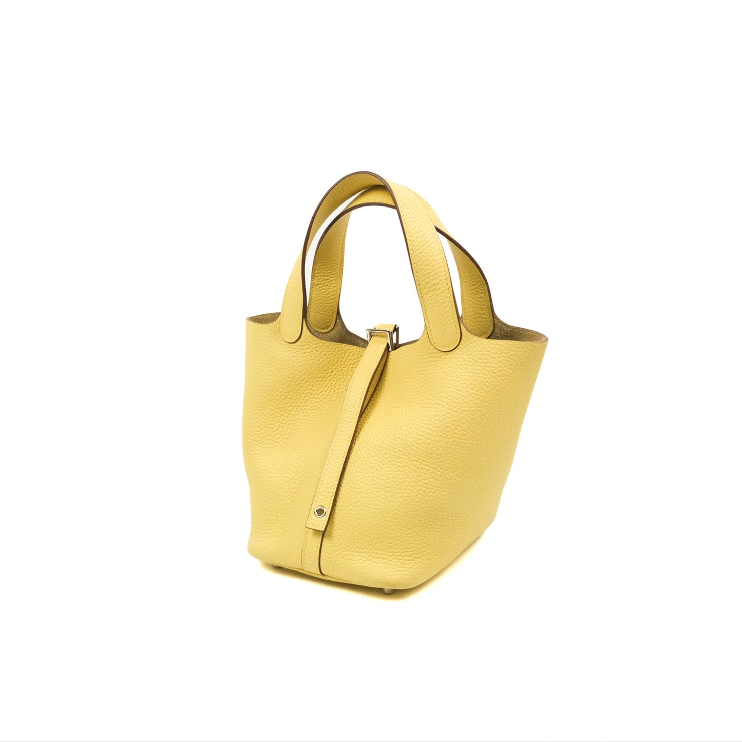 Hermès Picotin Lock 18 Jaune Poussin Taurillon Clemence Palladium Hardware