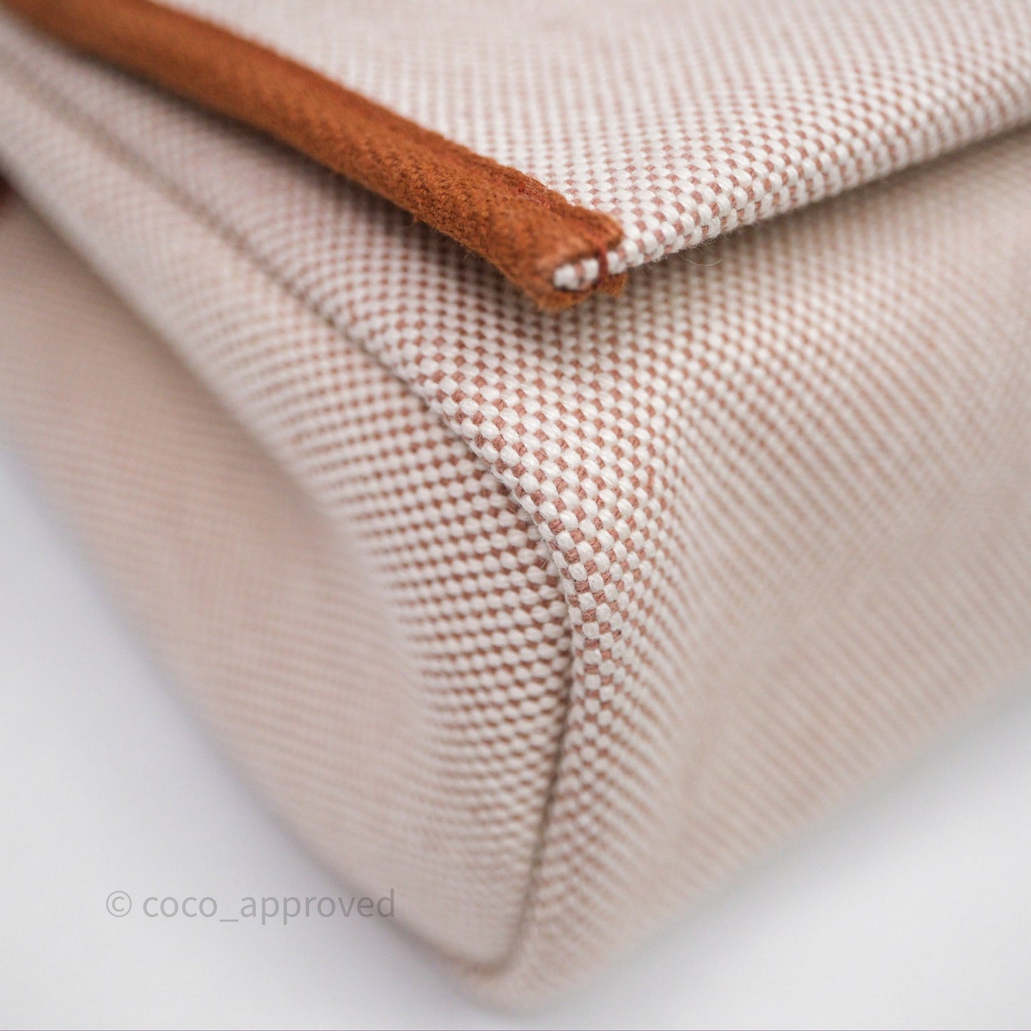 Hermes Mini Herbag 20 Ecru Beige/ Fauve 34 Gold Hardware
