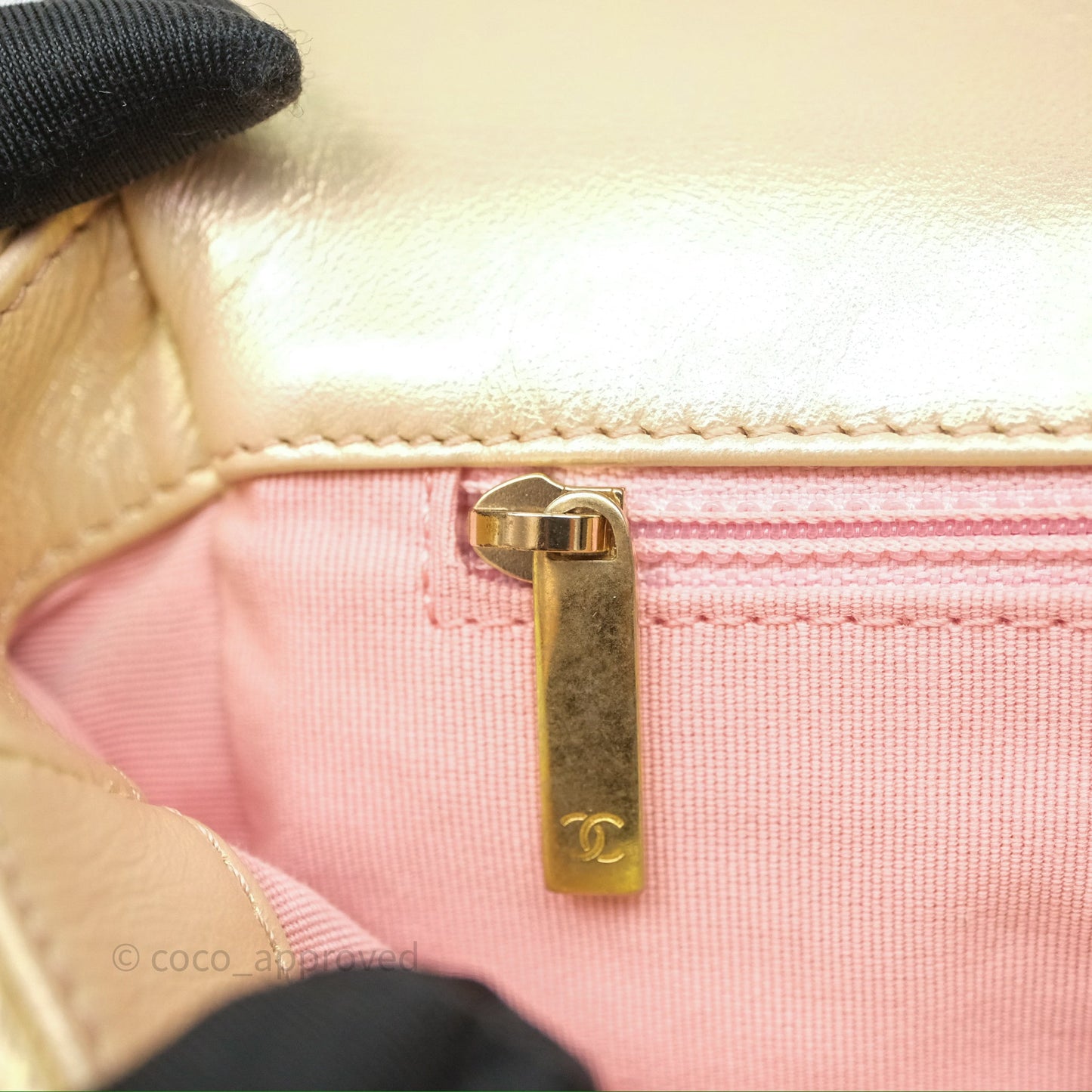 Chanel 19 Small Iridescent Pink Mixed Hardware
