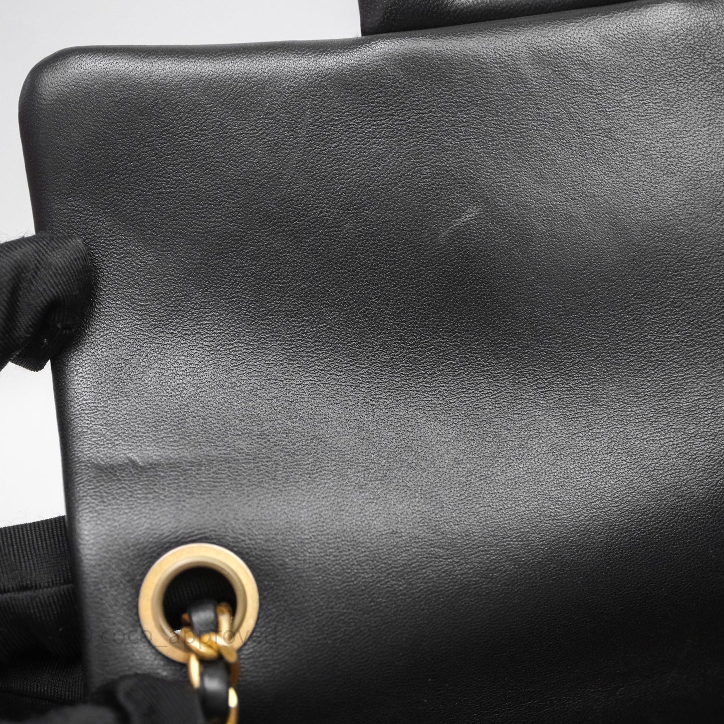 Chanel Pearl Crush Mini Square Quilted Black Lambskin Aged Gold Hardware