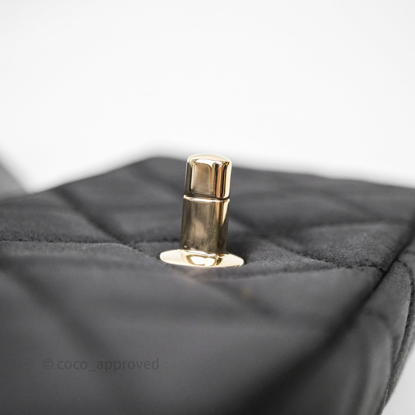 Chanel Pearl CC Clutch with Chain Black Velvet Gold Hardware