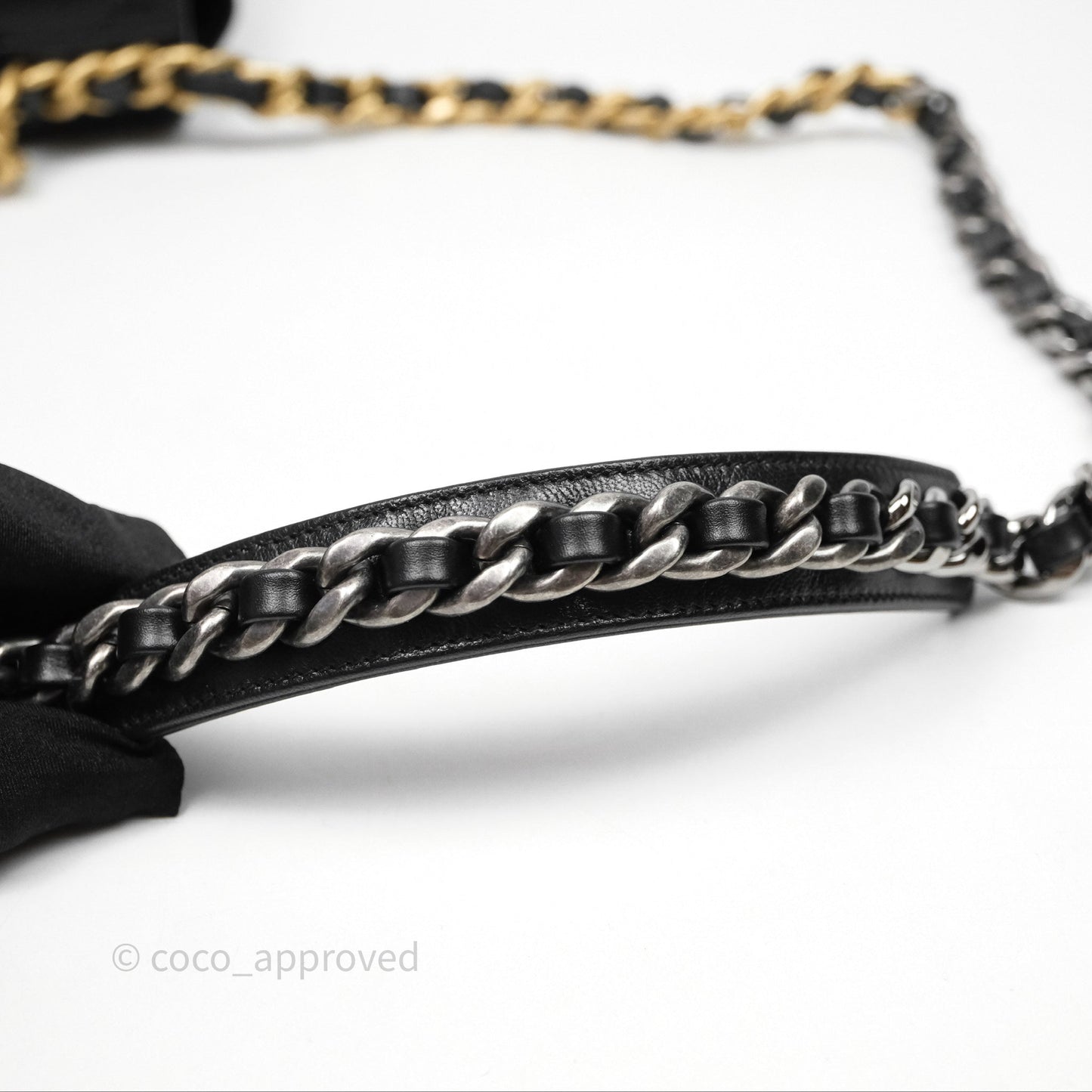 Chanel 19 Small Black Goatskin Mixed Hardware