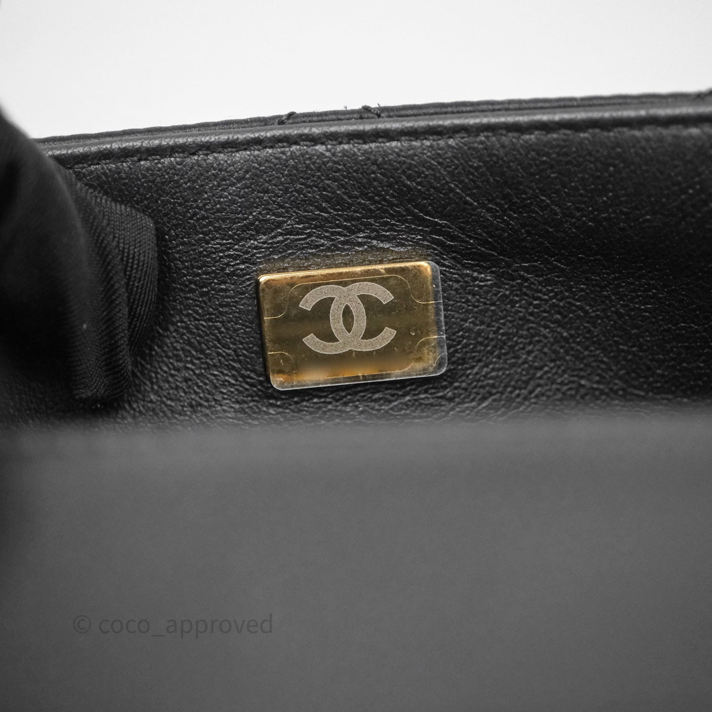 Chanel Pearl CC Clutch with Chain Black Velvet Gold Hardware