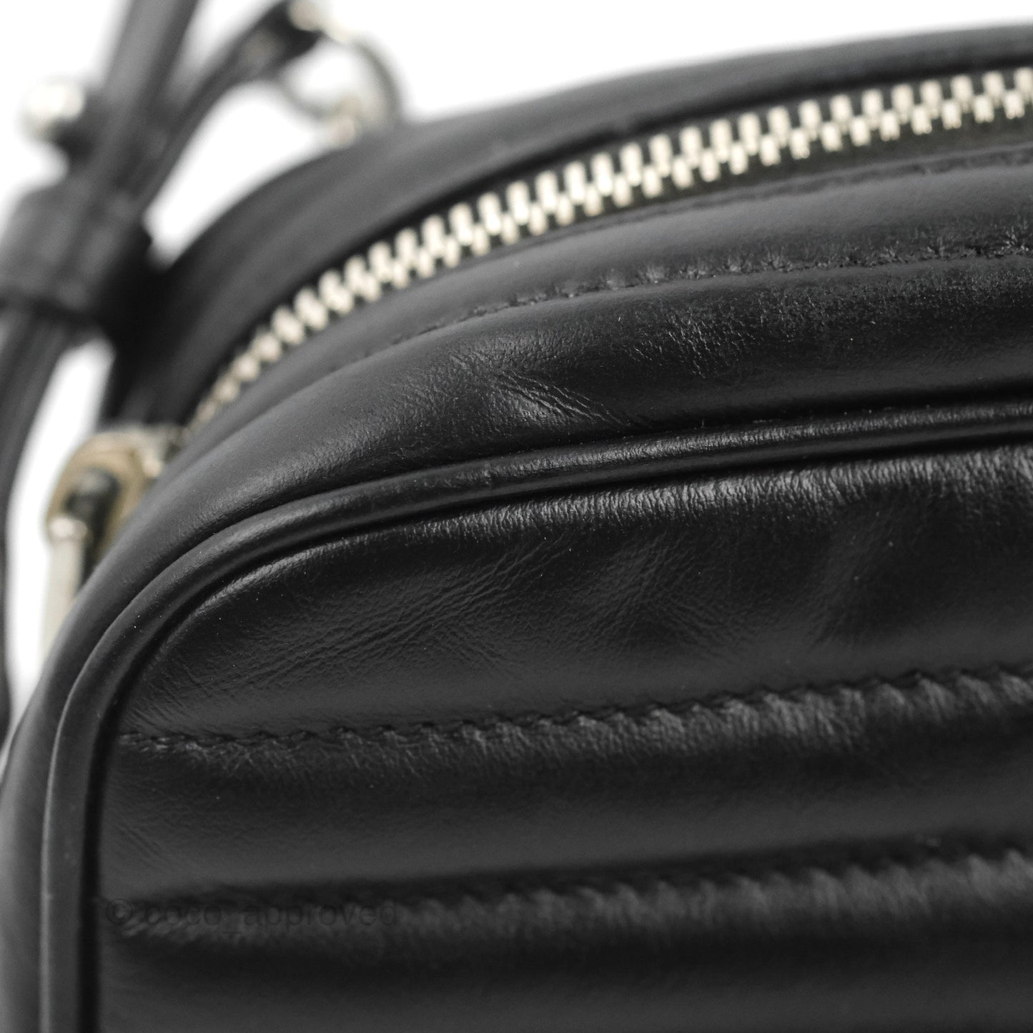 Prada Diagramme Shoulder Bag Black Calfskin