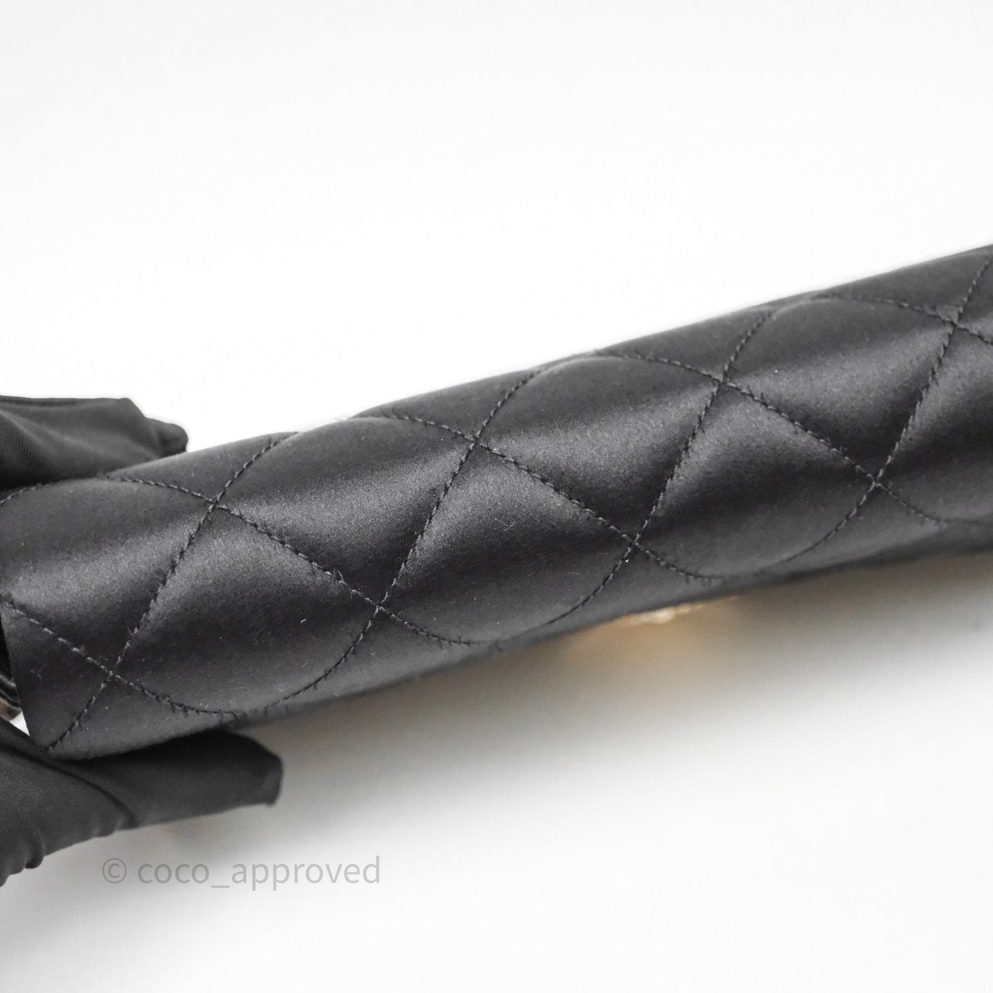 Chanel Pearl CC Clutch with Chain Black Velvet Gold Hardware