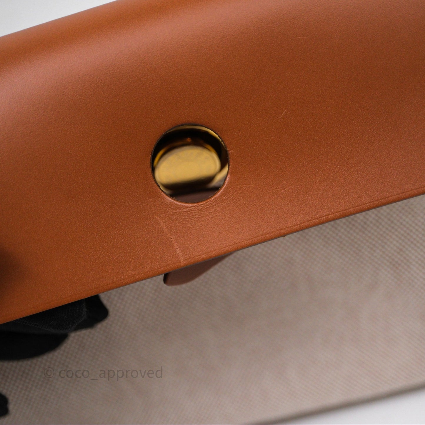 Hermes Mini Herbag 20 Ecru Beige/ Fauve 34 Gold Hardware