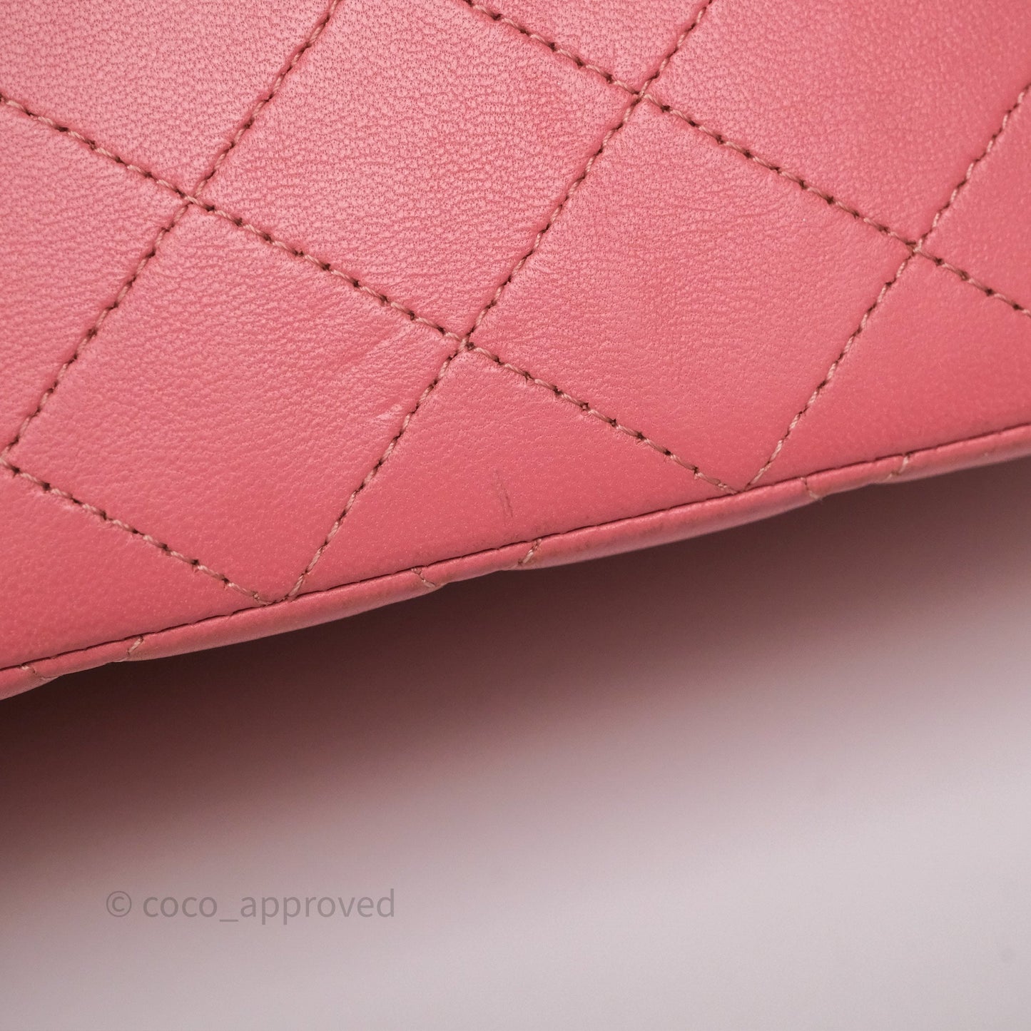 Chanel Classic M/L Medium Flap Quilted Pink Lambskin Silver Hardware