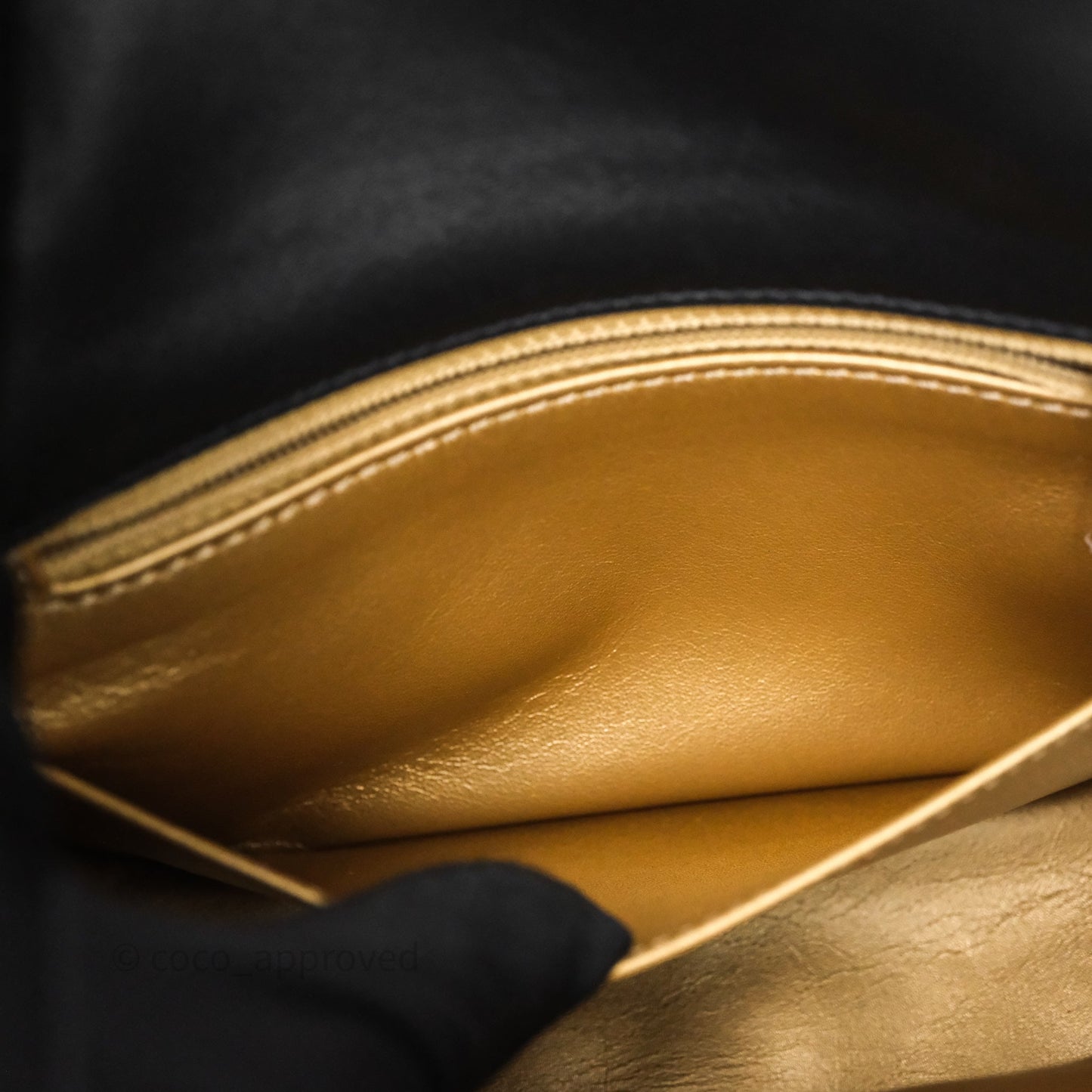 Chanel Pearl Crush Mini Square Quilted Black Lambskin Aged Gold Hardware