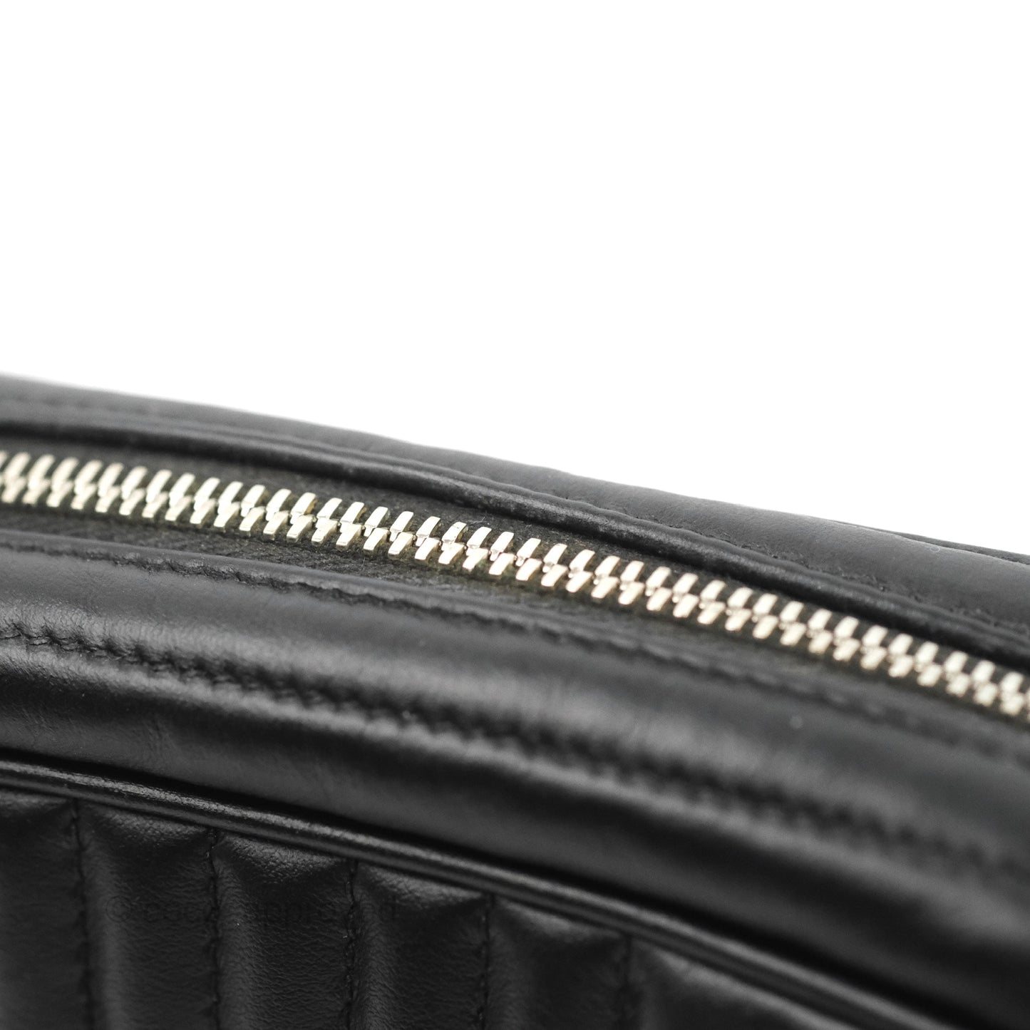 Prada Diagramme Shoulder Bag Black Calfskin