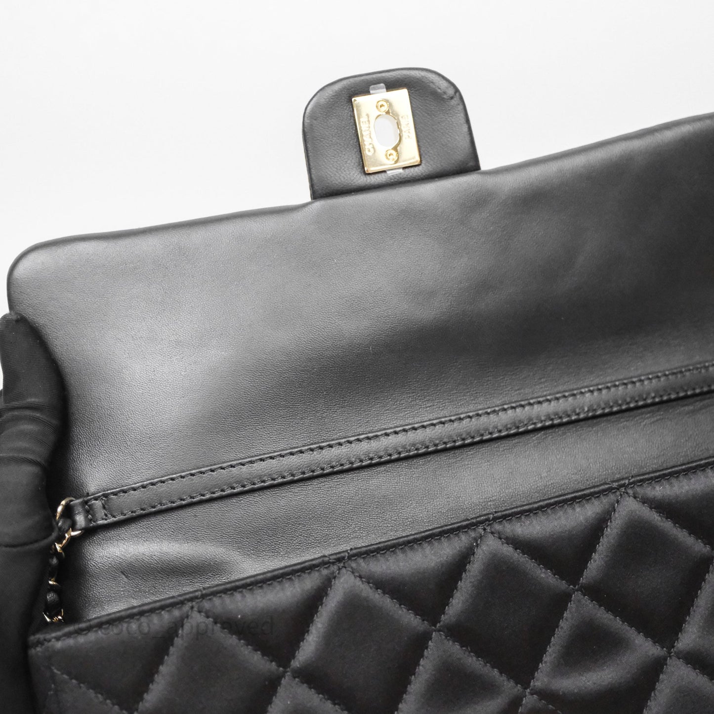 Chanel Pearl CC Clutch with Chain Black Velvet Gold Hardware