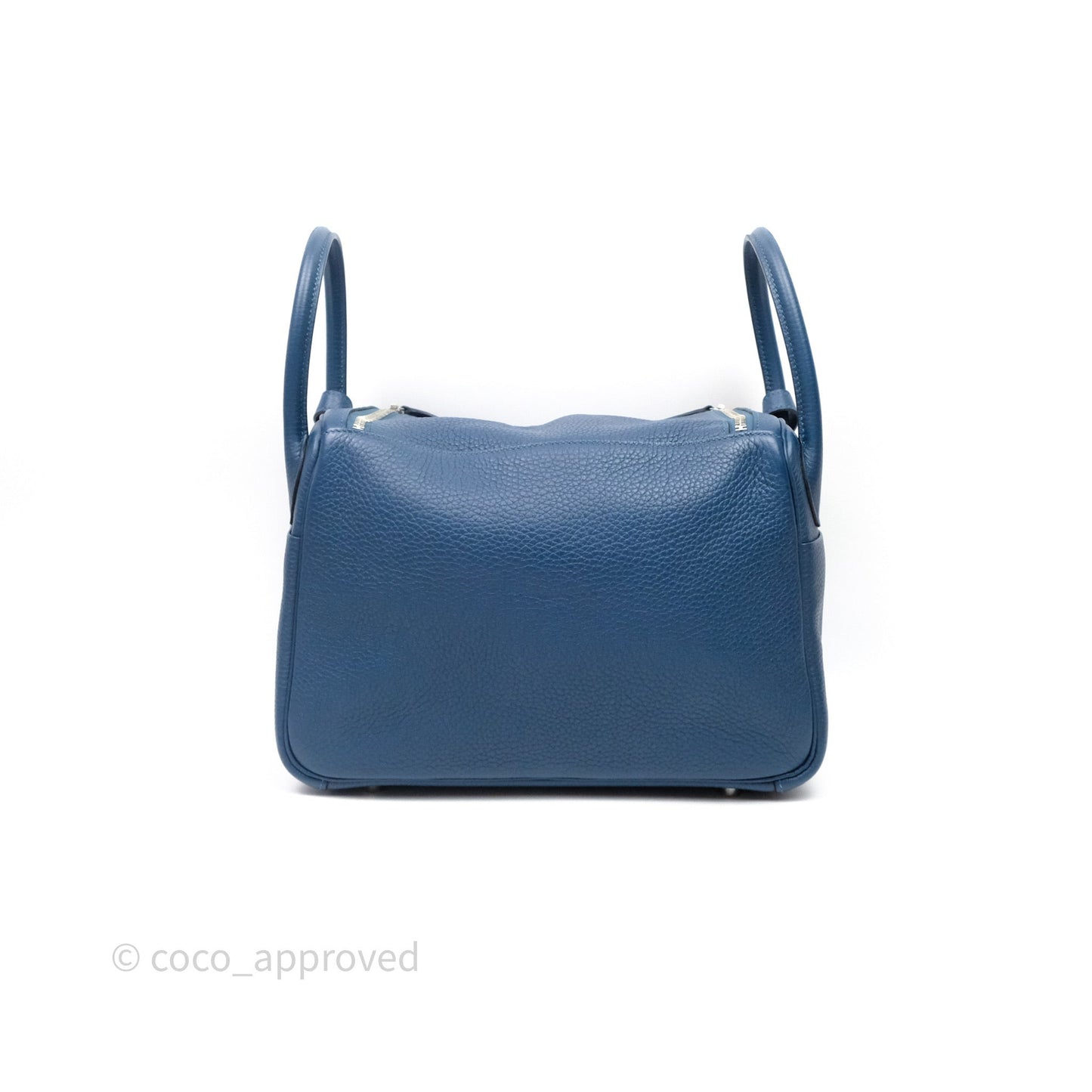 Hermès Lindy 30 Bleu Colvert 1P Clemence Palladium Hardware
