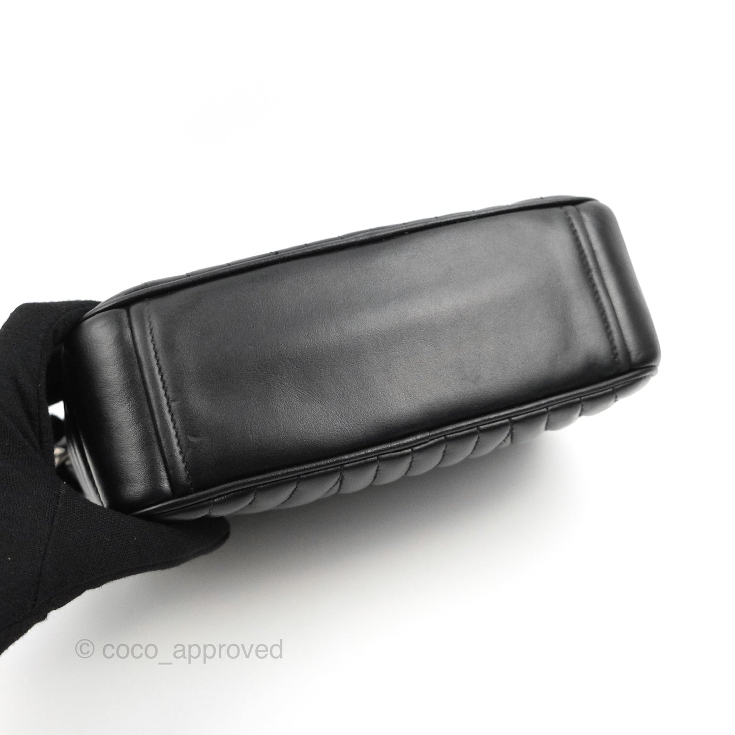 Prada Diagramme Shoulder Bag Black Calfskin