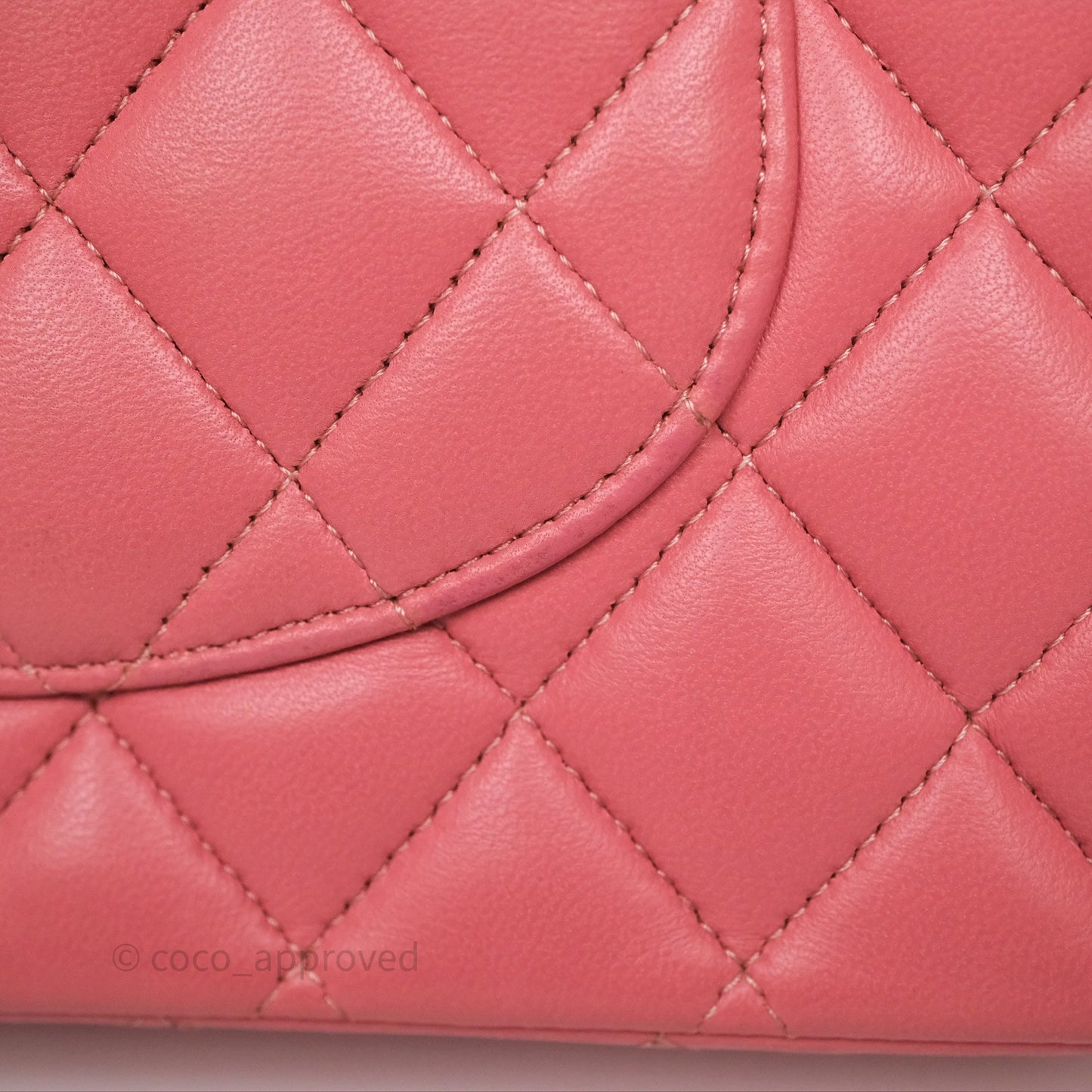Chanel Classic M/L Medium Flap Quilted Pink Lambskin Silver Hardware