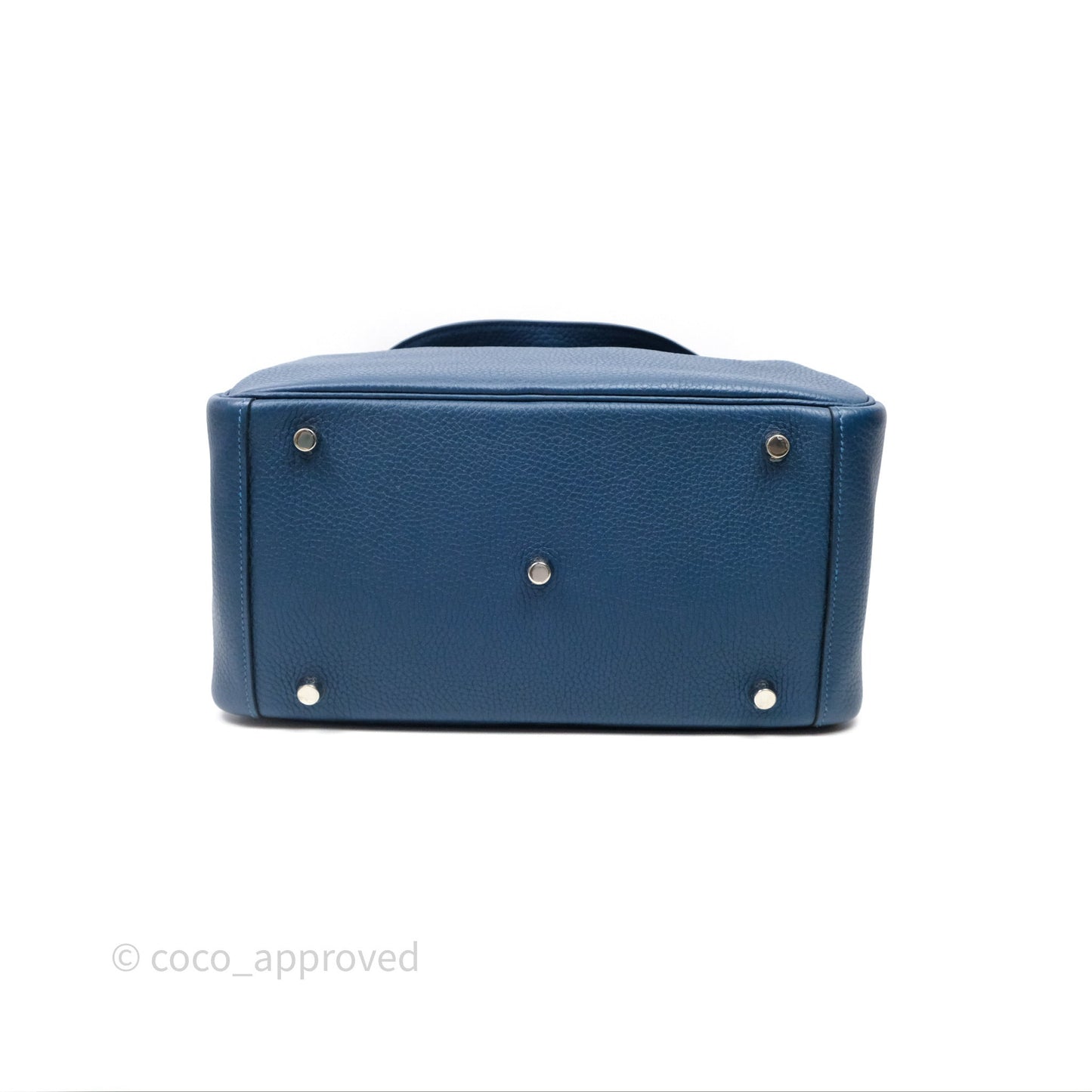 Hermès Lindy 30 Bleu Colvert 1P Clemence Palladium Hardware