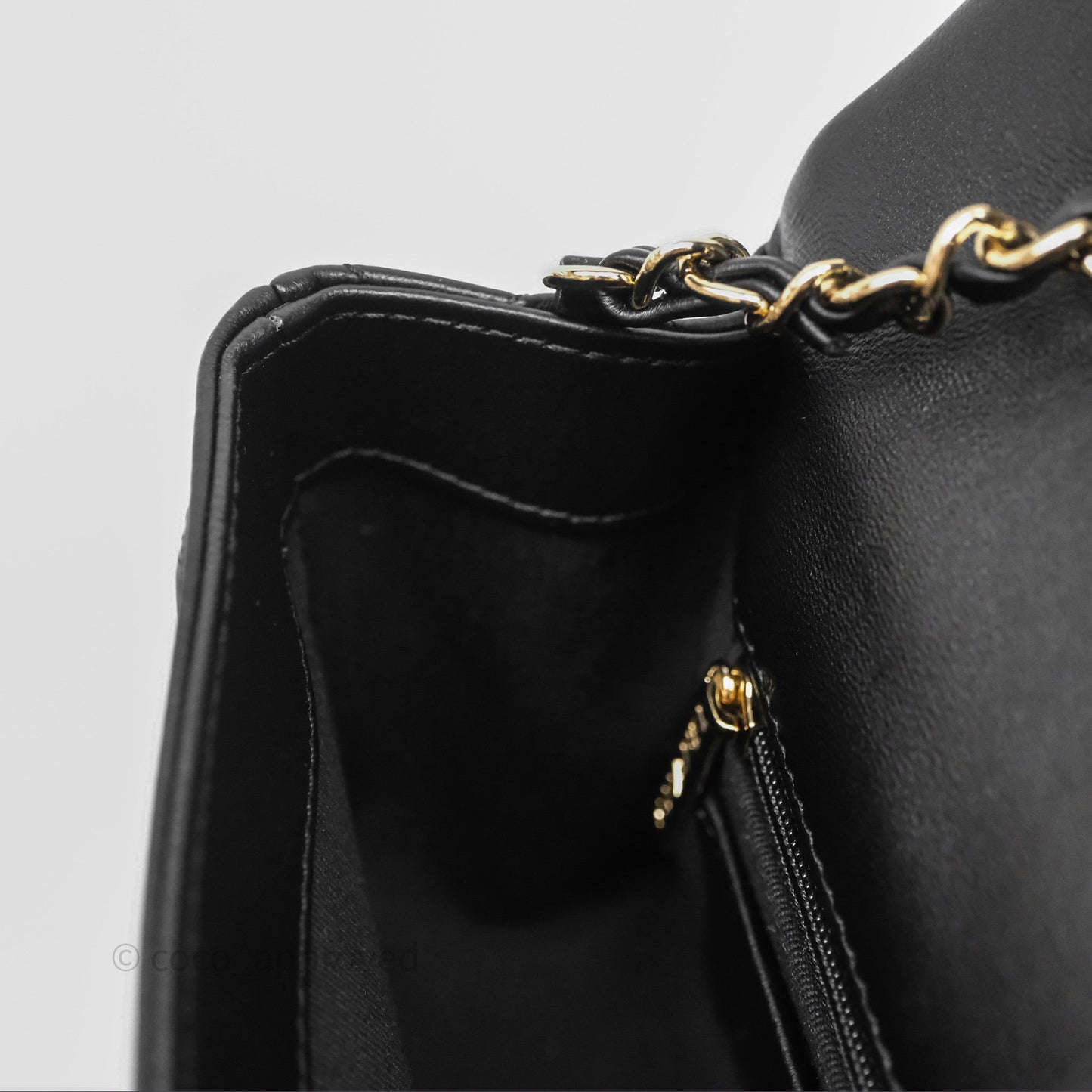 Chanel Mini Flap Bag Black Lambskin/Patent Gold Hardware