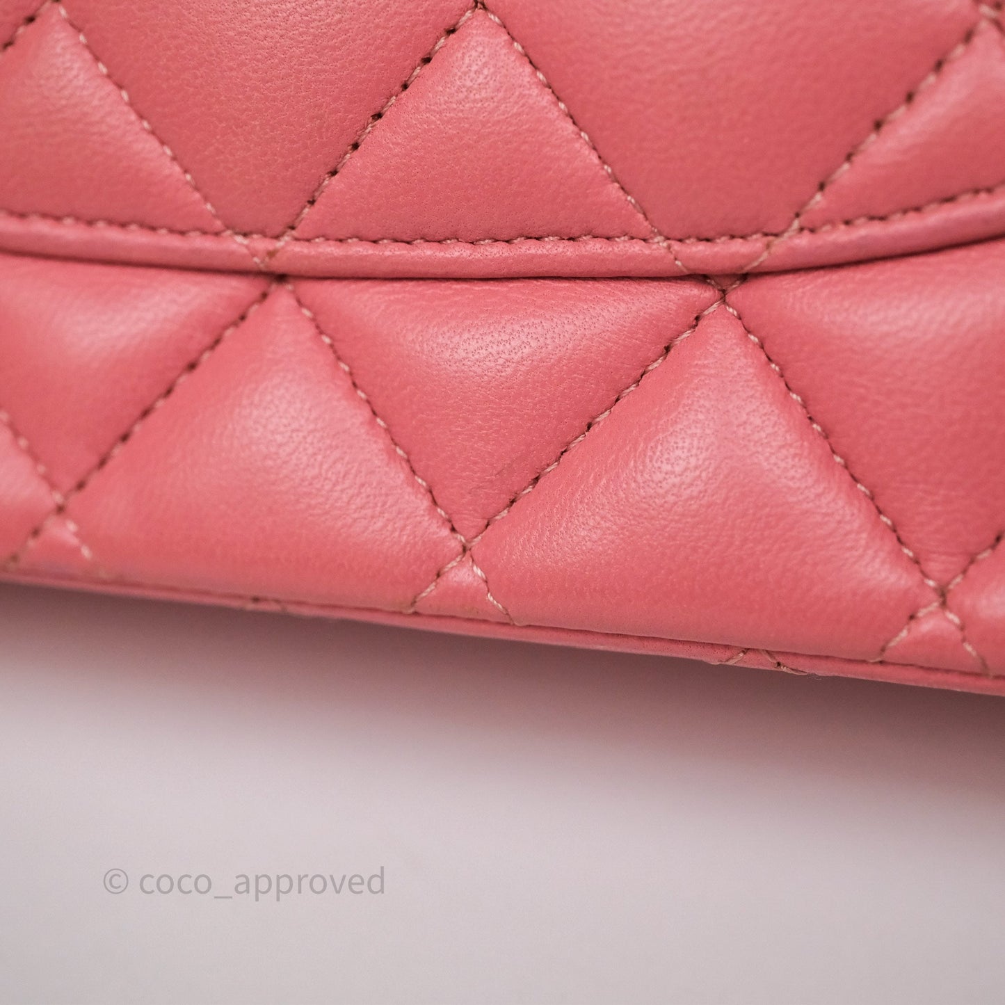 Chanel Classic M/L Medium Flap Quilted Pink Lambskin Silver Hardware