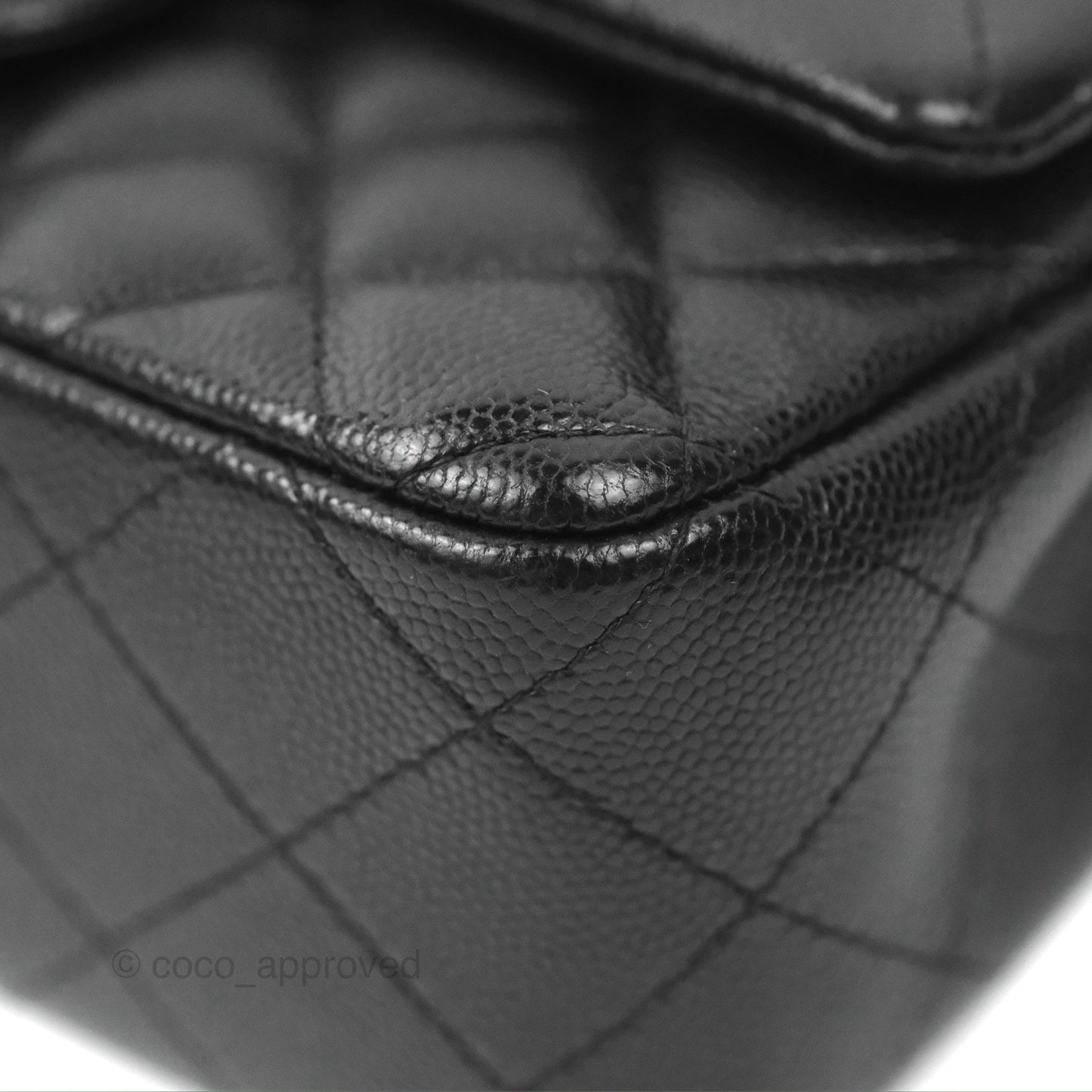 Chanel Quilted Mini Rectangular Flap Black Caviar Gold Hardware