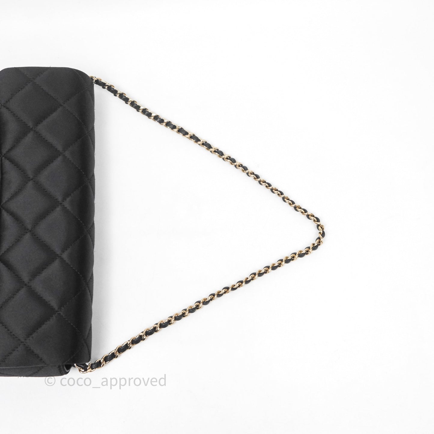 Chanel Pearl CC Clutch with Chain Black Velvet Gold Hardware