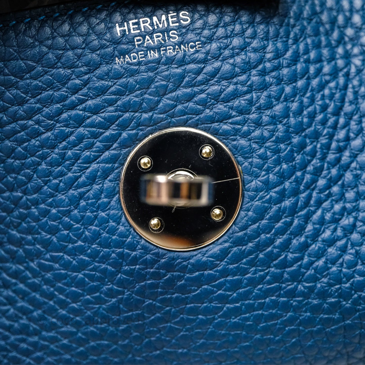 Hermès Lindy 30 Bleu Colvert 1P Clemence Palladium Hardware