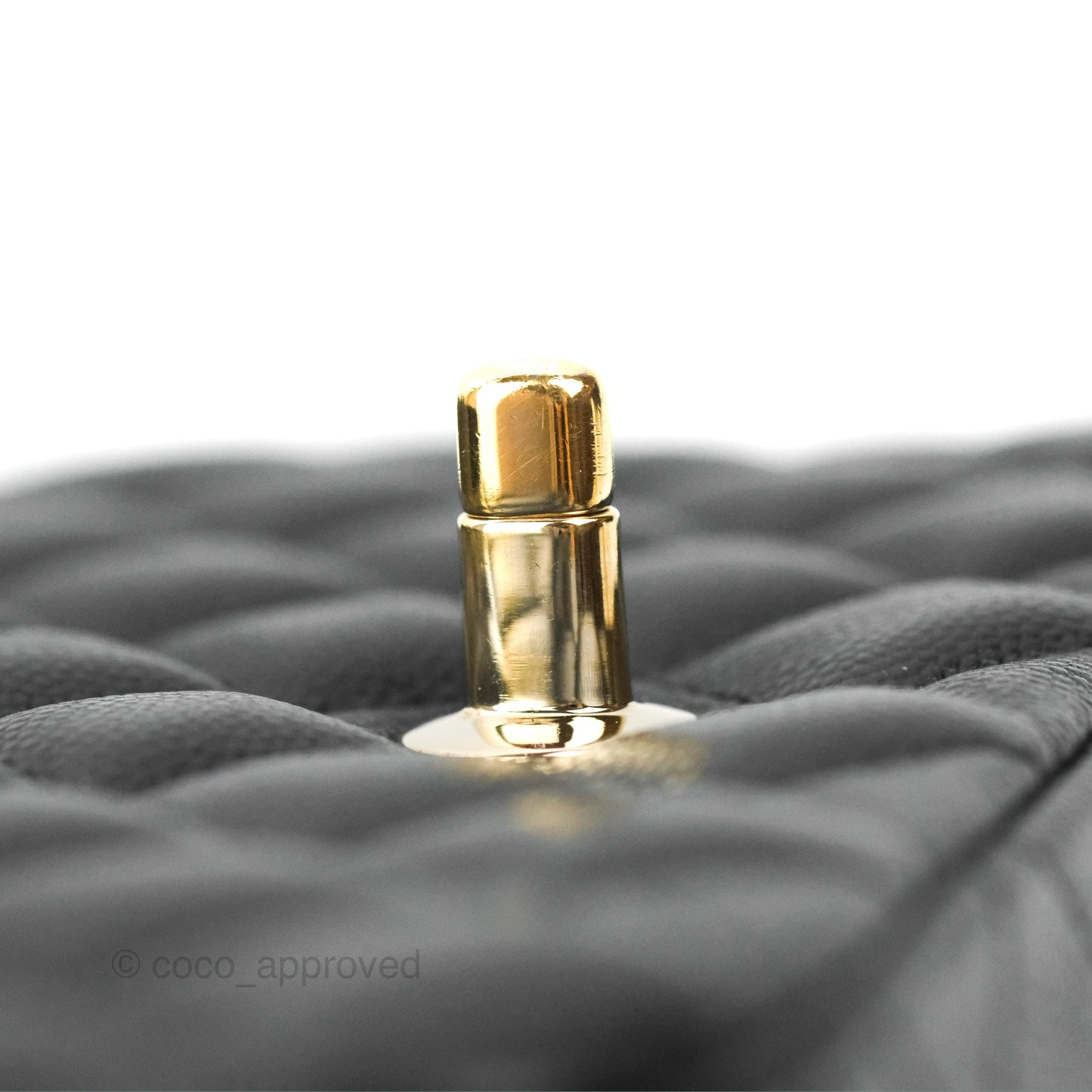 Chanel Quilted Mini Rectangular Flap Black Caviar Gold Hardware