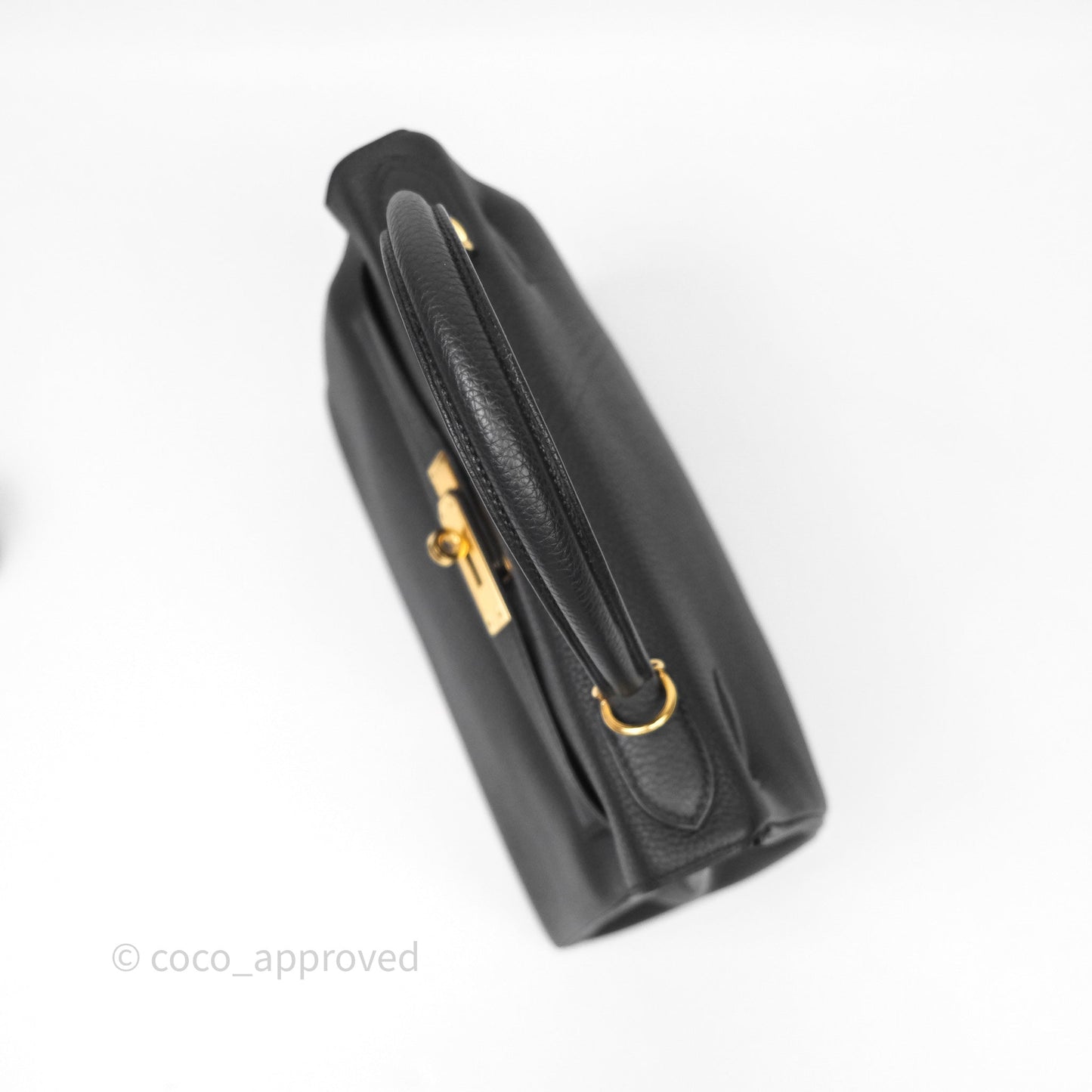Hermès Retourne Kelly 28 Black Noir 89 Togo Gold Hardware