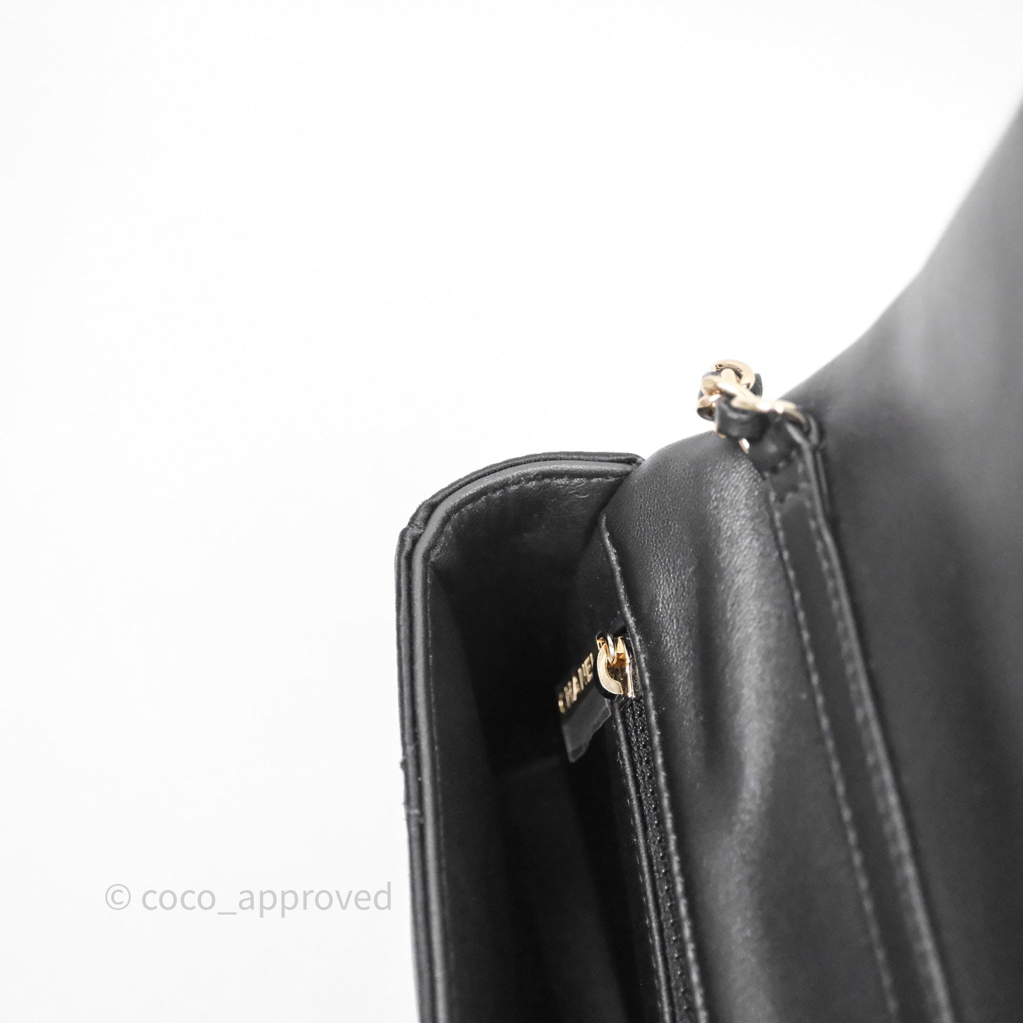 Chanel Pearl CC Clutch with Chain Black Velvet Gold Hardware