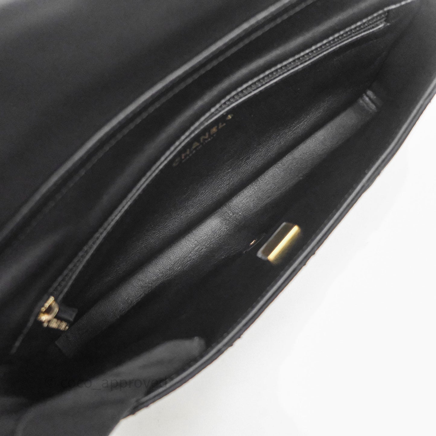 Chanel Pearl CC Clutch with Chain Black Velvet Gold Hardware