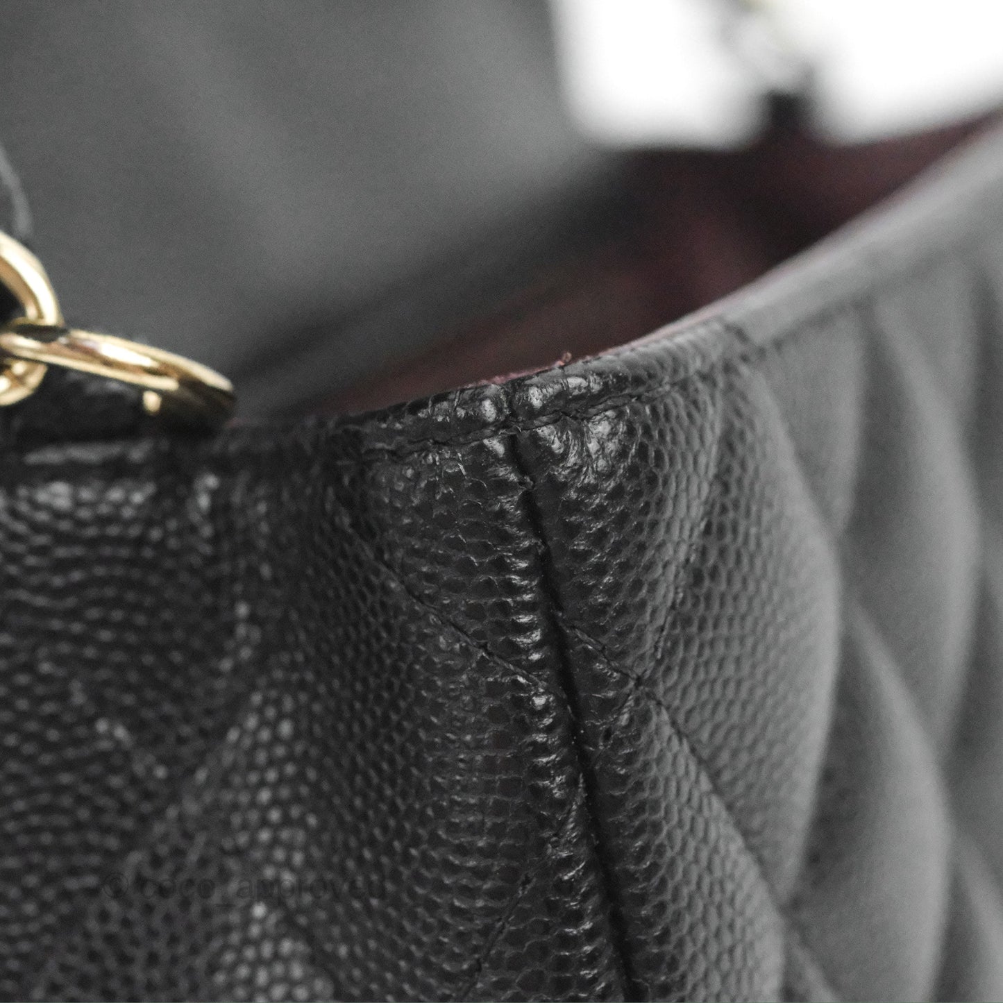 Chanel Quilted Mini Rectangular Flap Black Caviar Gold Hardware