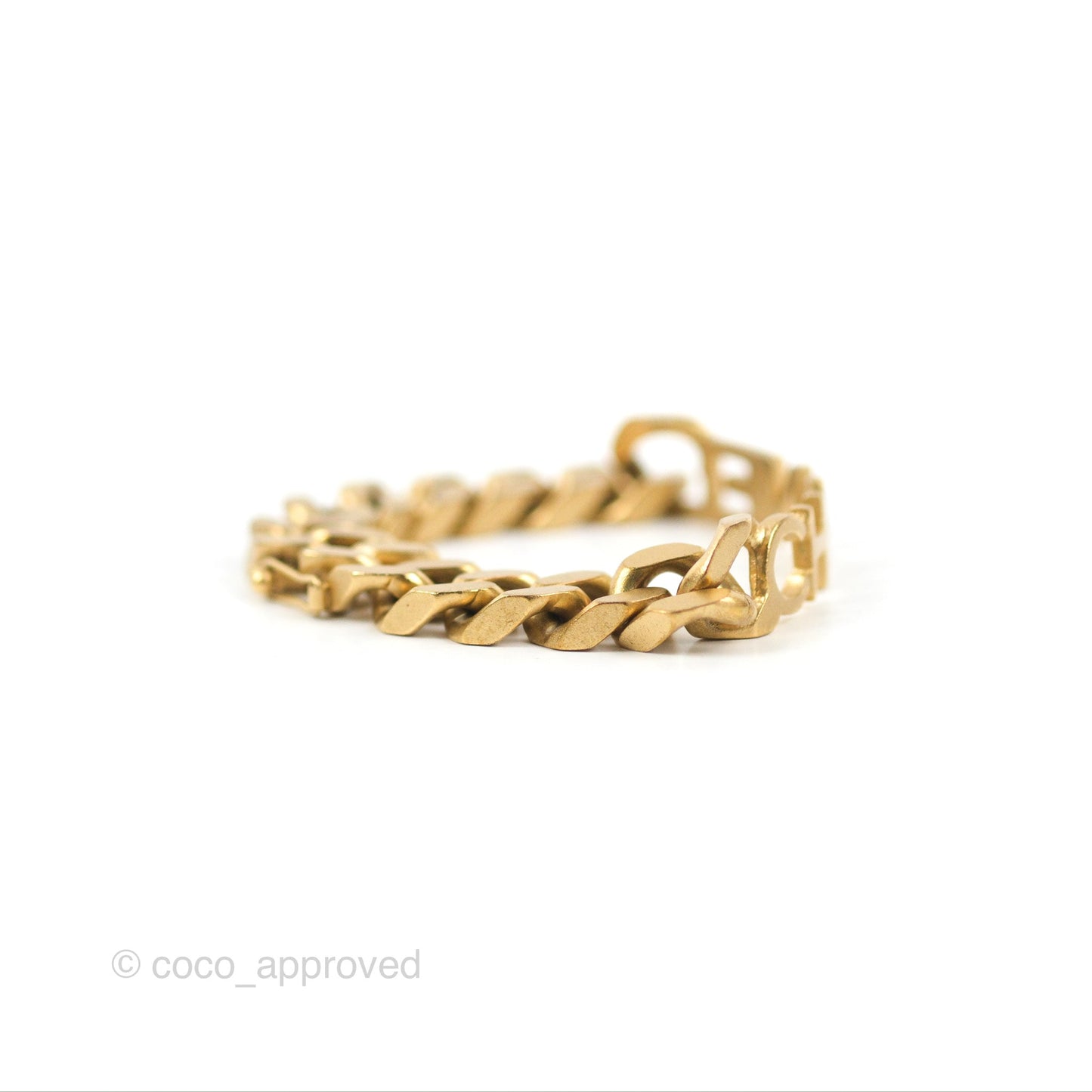 Chanel Chain Bracelet Aged Gold Tone 1C