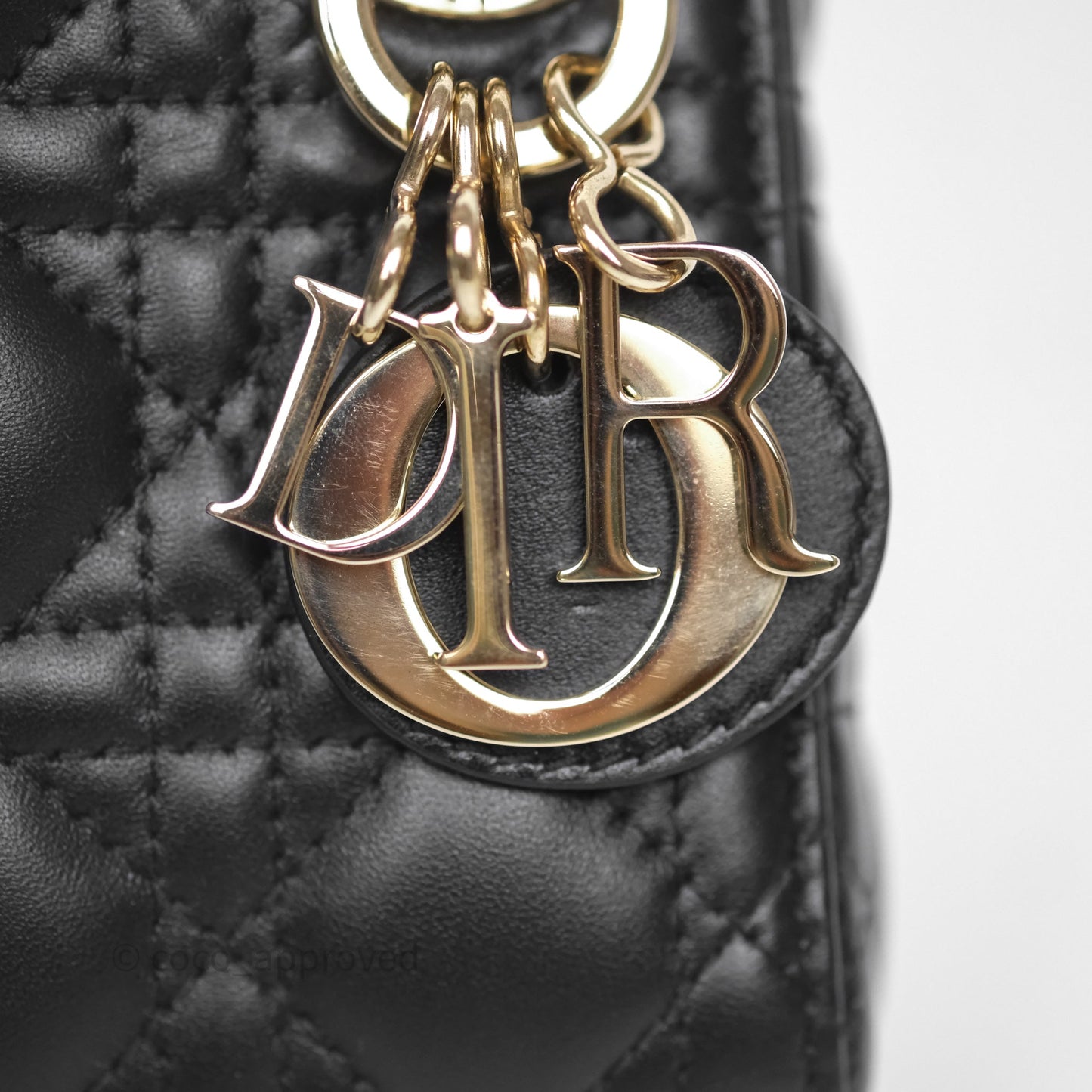Christian Dior Micro Lady Dior Cannage Black Lambskin Gold Hardware