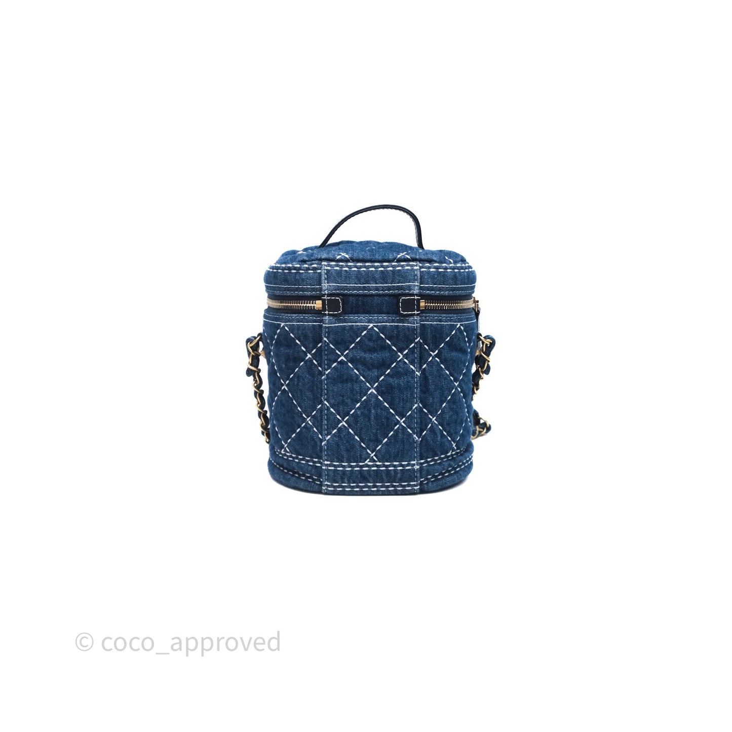 Chanel Quilted Trip Vanity Denim Aged Gold Hardware 20C