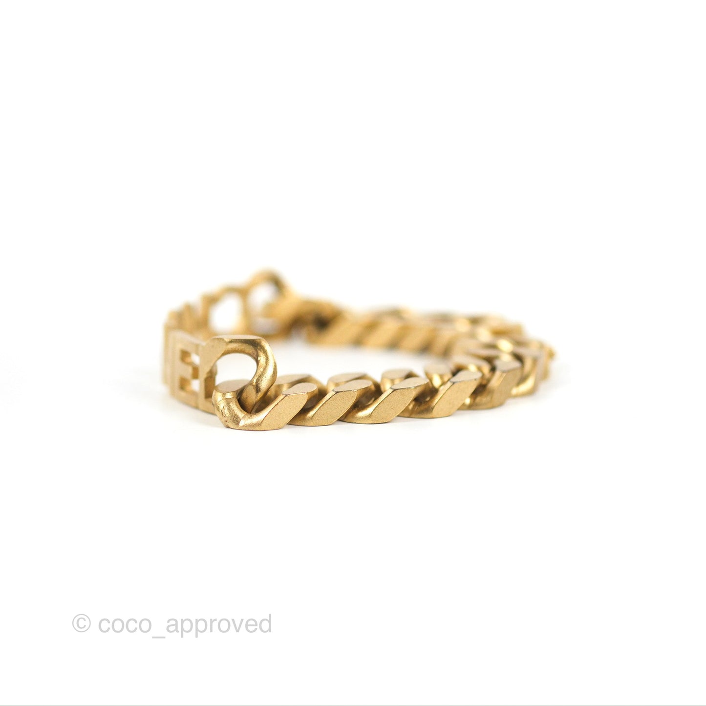 Chanel Chain Bracelet Aged Gold Tone 1C