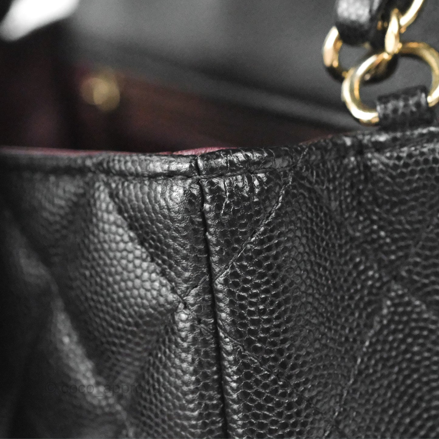 Chanel Quilted Mini Rectangular Flap Black Caviar Gold Hardware