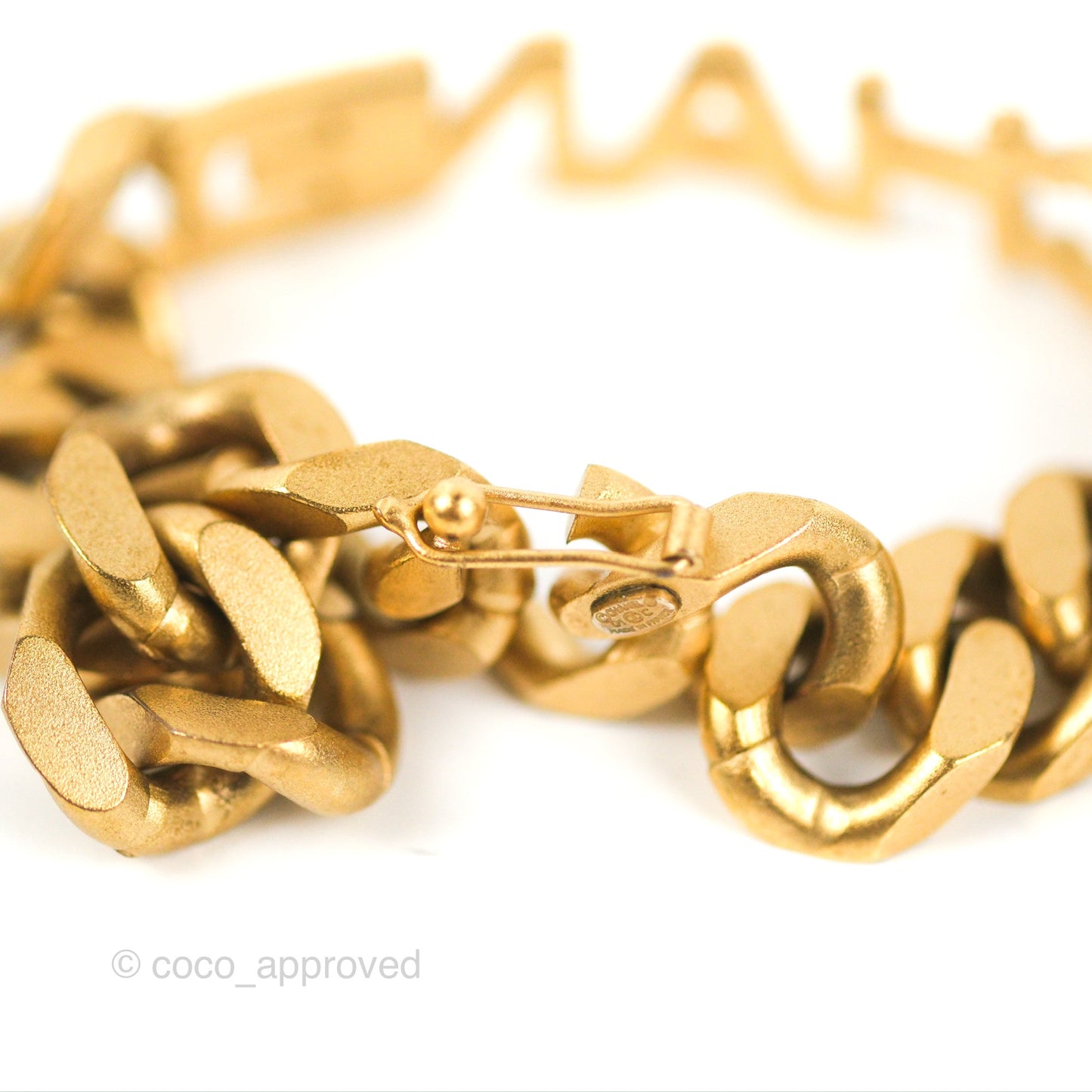 Chanel Chain Bracelet Aged Gold Tone 1C