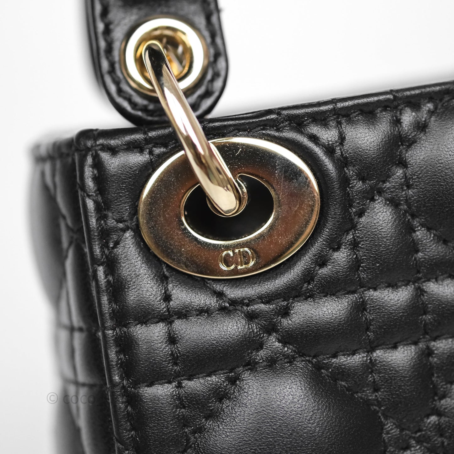 Christian Dior Micro Lady Dior Cannage Black Lambskin Gold Hardware