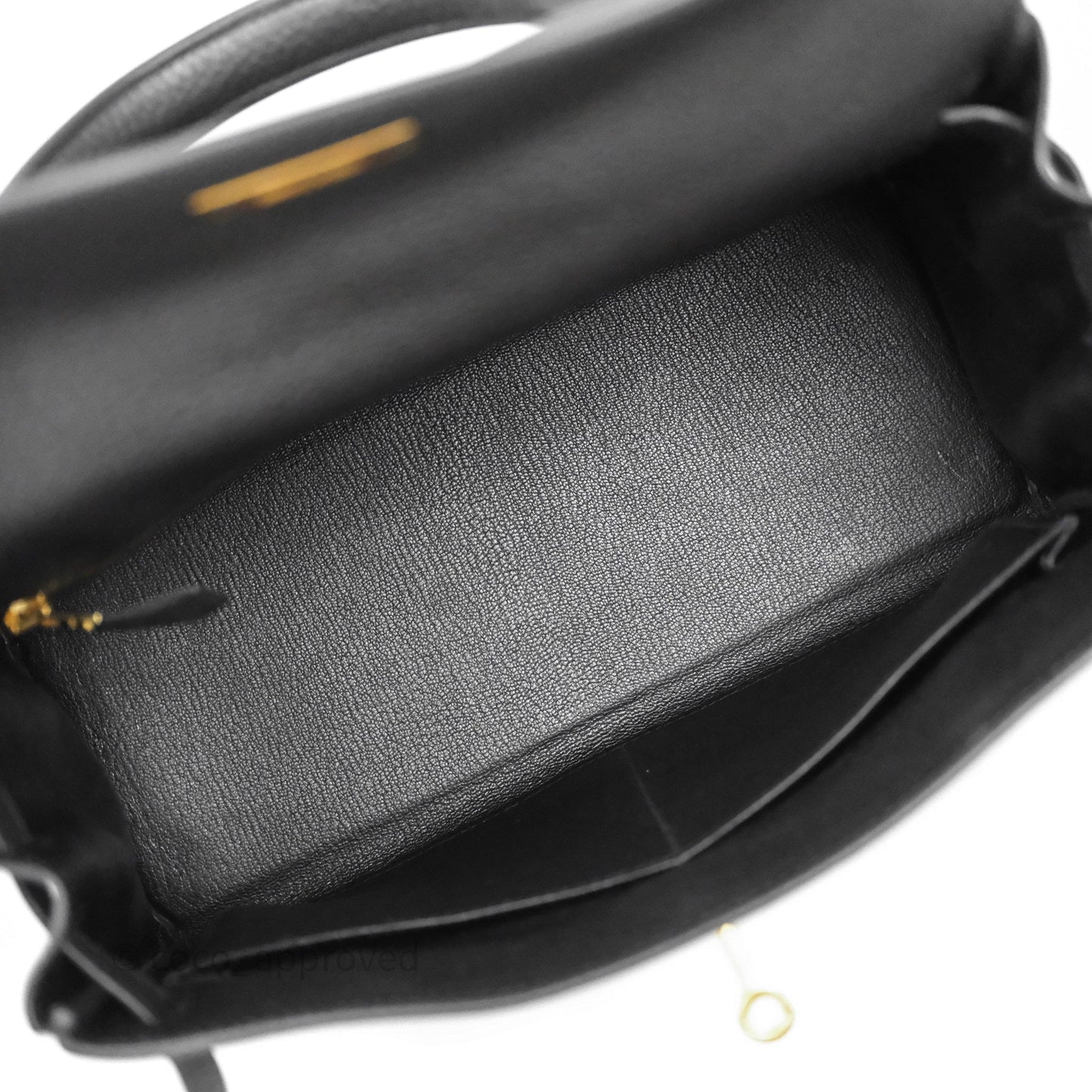 Hermès Retourne Kelly 28 Black Noir 89 Togo Gold Hardware