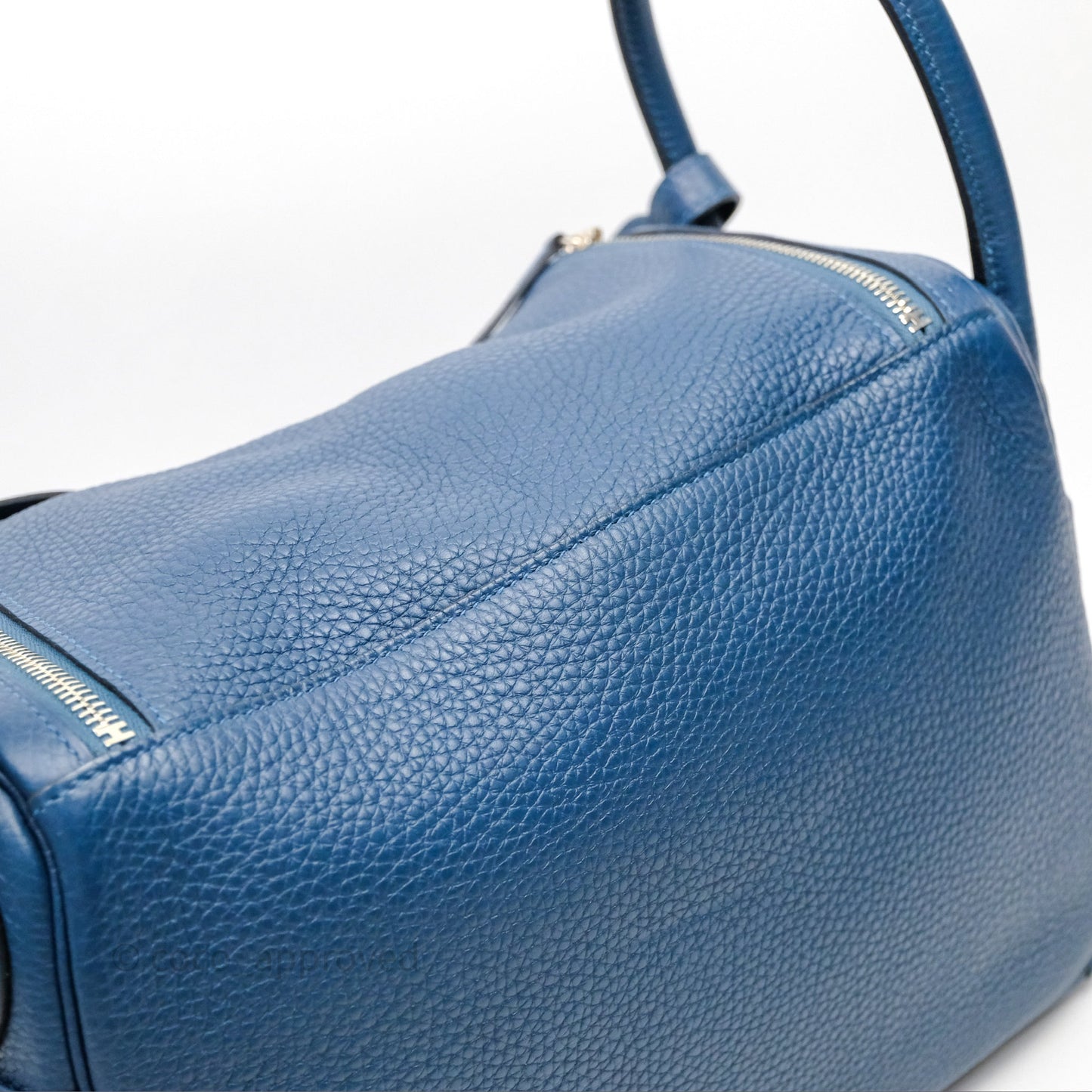Hermès Lindy 30 Bleu Colvert 1P Clemence Palladium Hardware