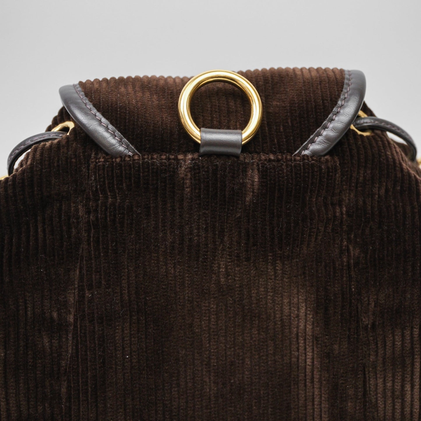 Miu Miu Corduroy Backpack Ebony