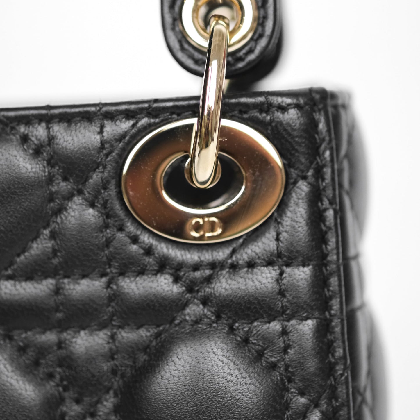 Christian Dior Micro Lady Dior Cannage Black Lambskin Gold Hardware