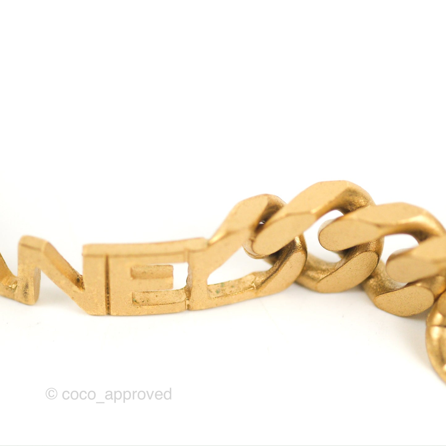 Chanel Chain Bracelet Aged Gold Tone 1C