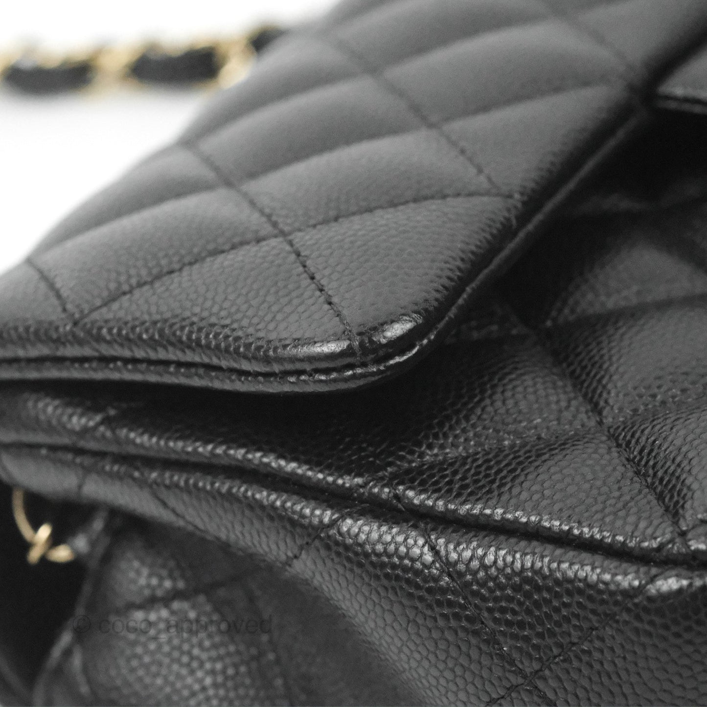 Chanel Quilted Mini Rectangular Flap Black Caviar Gold Hardware