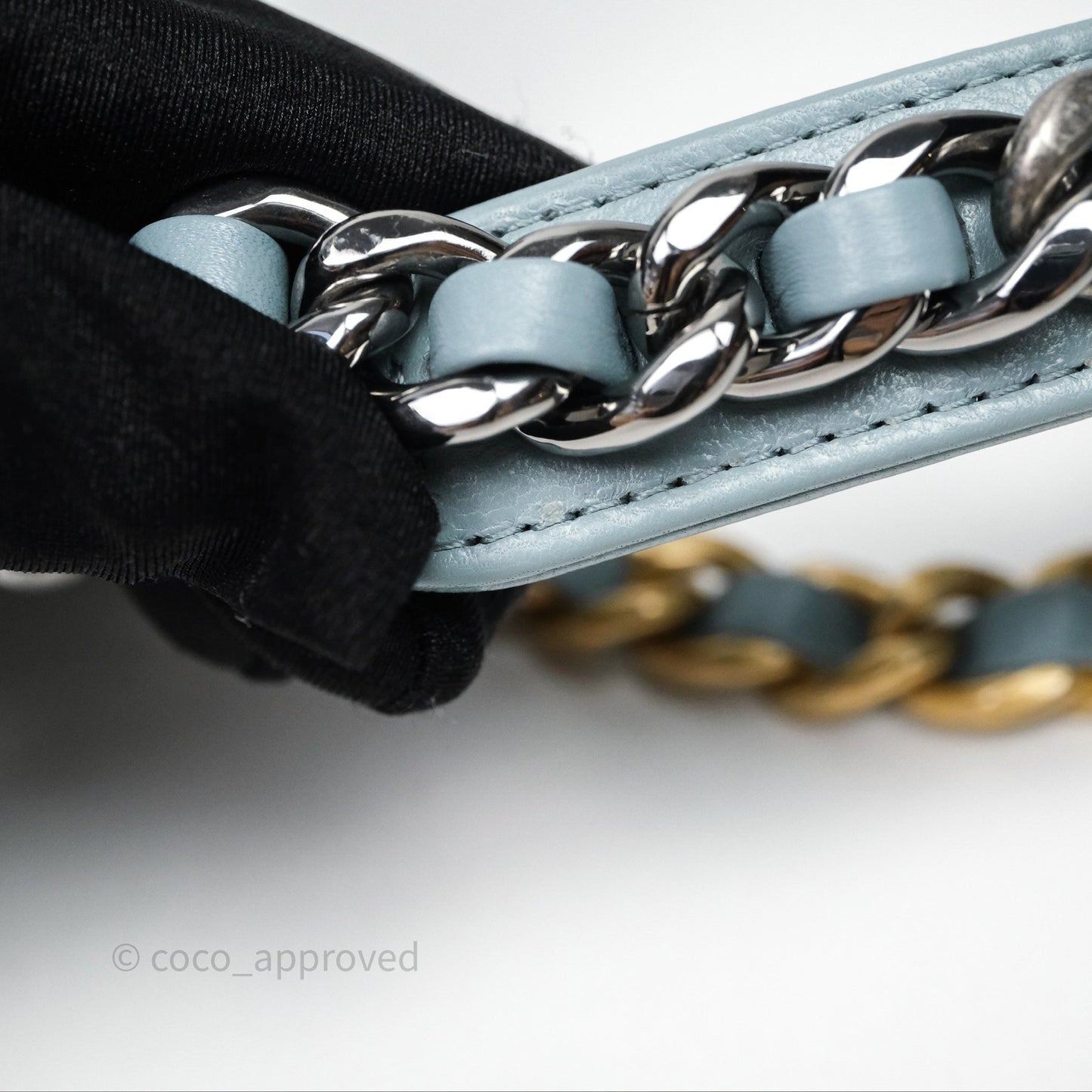 Chanel 19 Small Blue Mixed Hardware