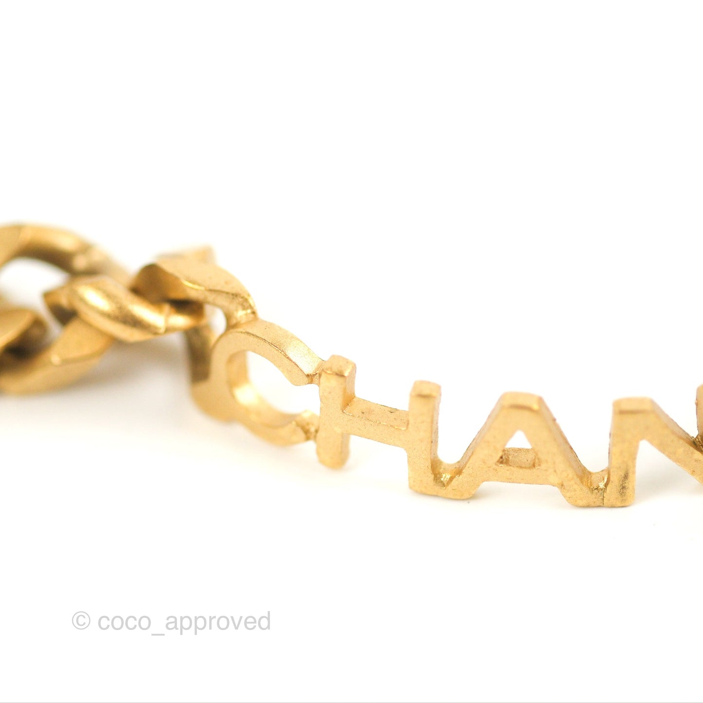 Chanel Chain Bracelet Aged Gold Tone 1C